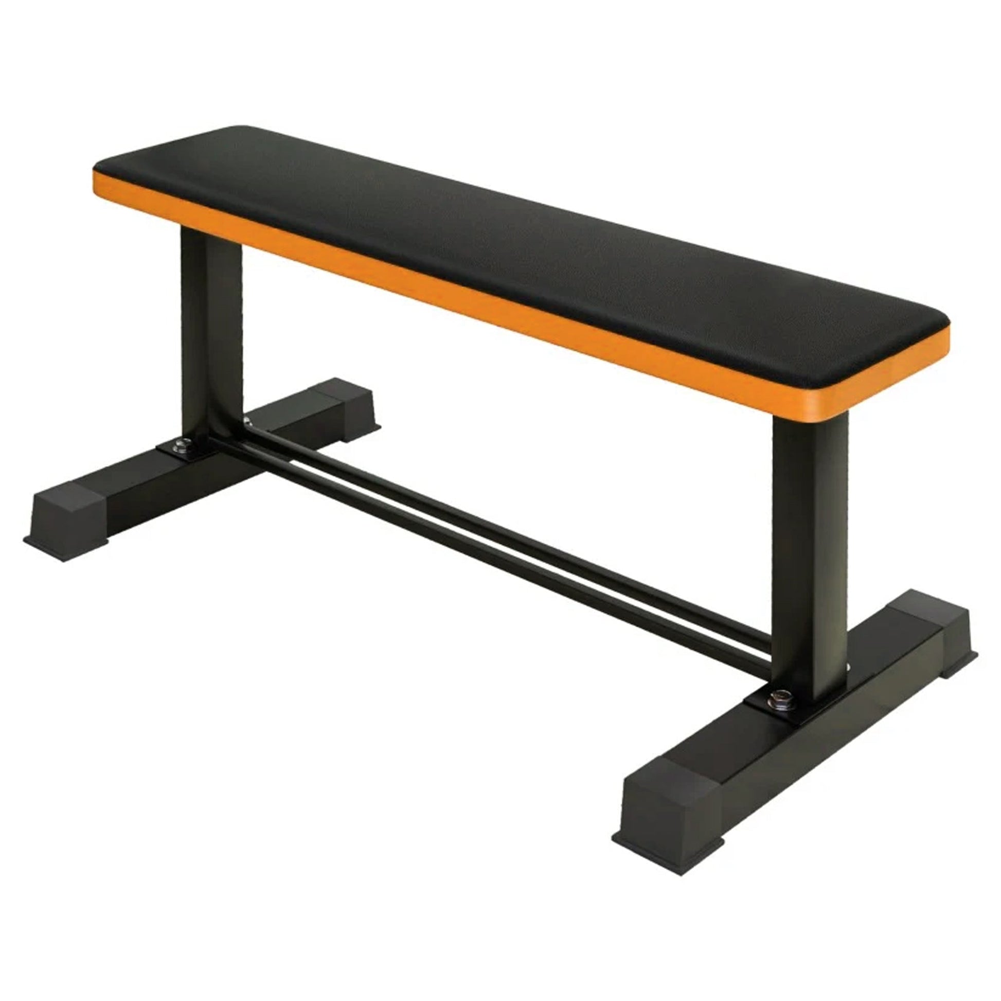 Ultra-Stable Flat Weight Bench with Dumbbell Rack | Heavy-Duty Strength Bench for Press & Training