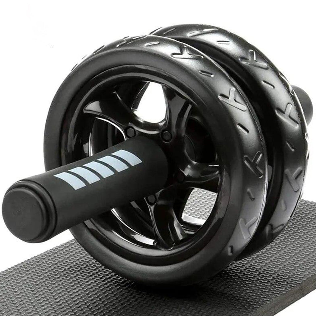 Dual Wheel AB Roller Set with Mat - Core Workout Trainer for Home Fitness & Stability Training
