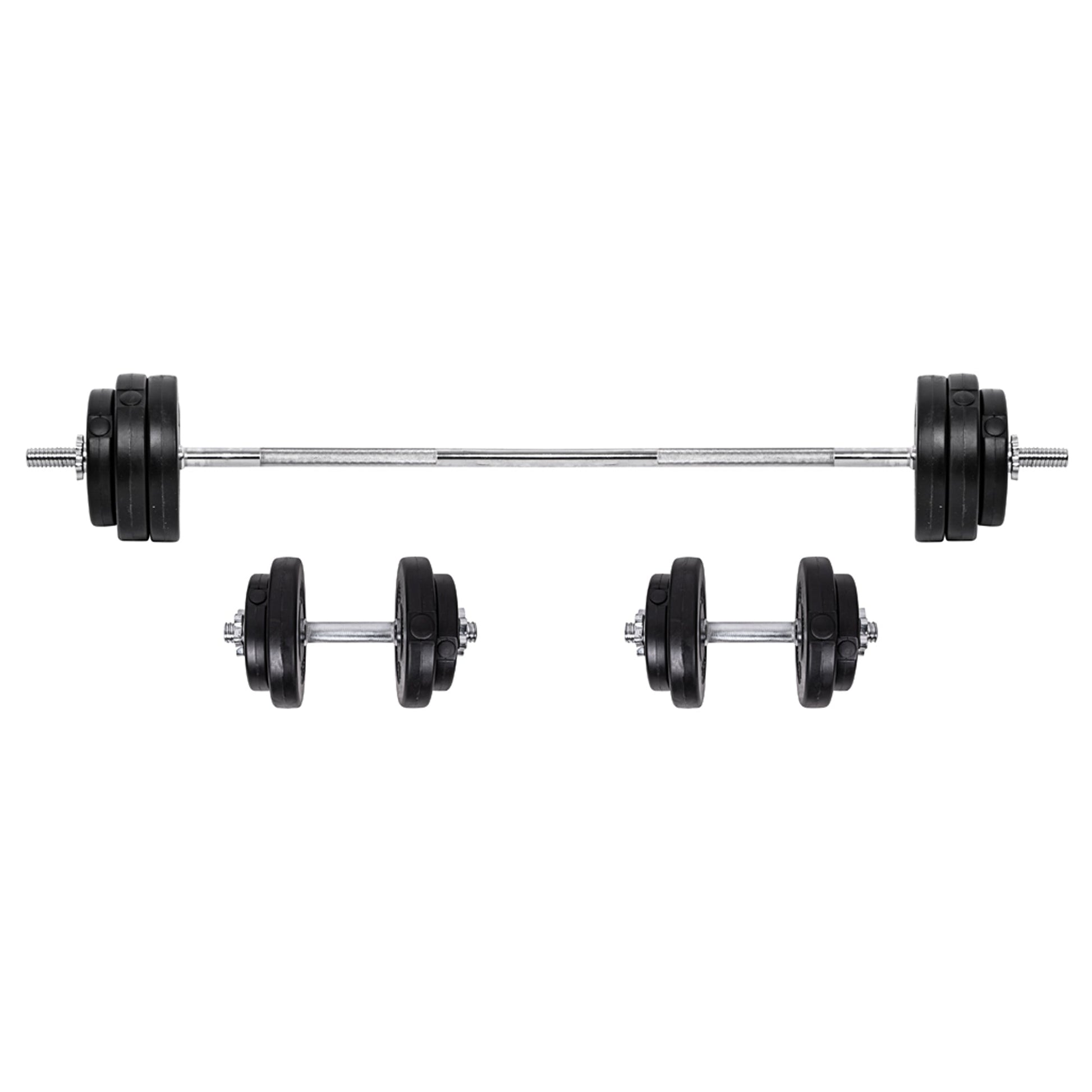 65KG (2-in-1) Adjustable Cast Iron Dumbbell & Barbell Set | Weight Training Kit with Knurled Grip Handles | Heavy-Duty Strength Gear for Home Gym Workouts