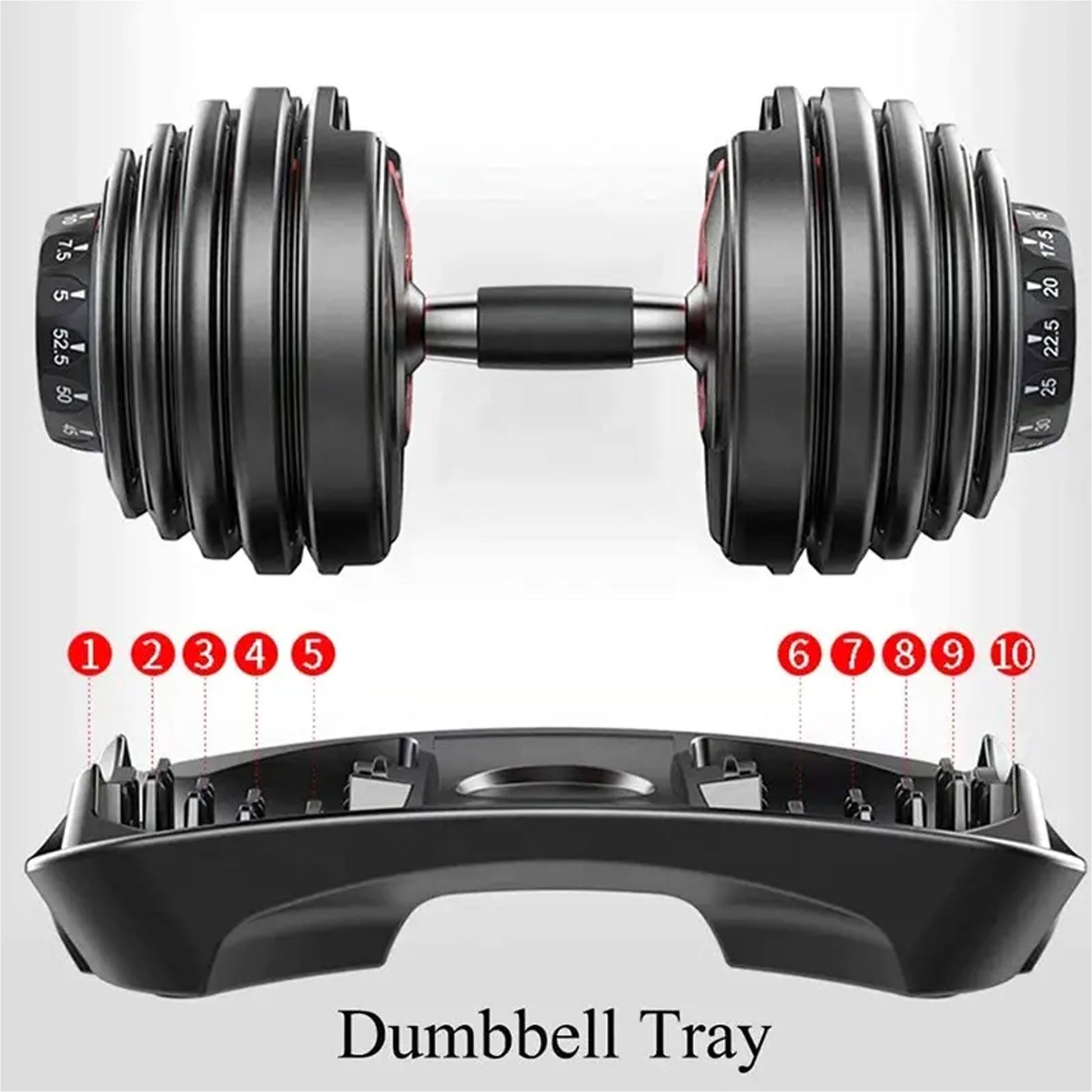 Adjustable Dumbbell 24KG (15-in-1) | Fast Weight Selector System for Home Gym | Compact Full-Body Strength Equipment | Space-Saving Dumbbell with Optional Bench & Rack | Ideal for Men & Women Training