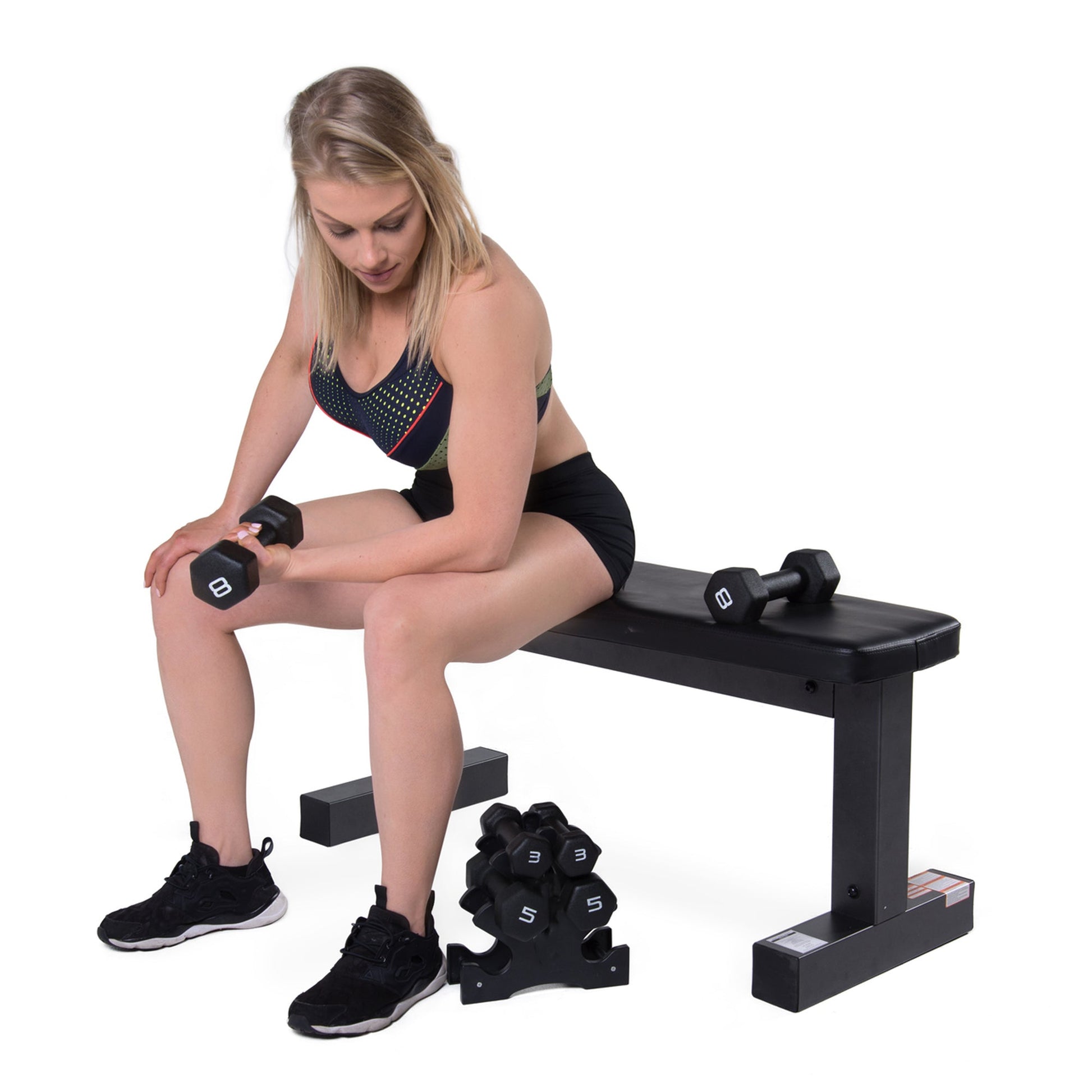 Heavy Duty Neoprene Dumbbell Rack – 3/5 Tier Dumbbell Stand for Space-Saving Home Gym Storage | Dumbbells Optional