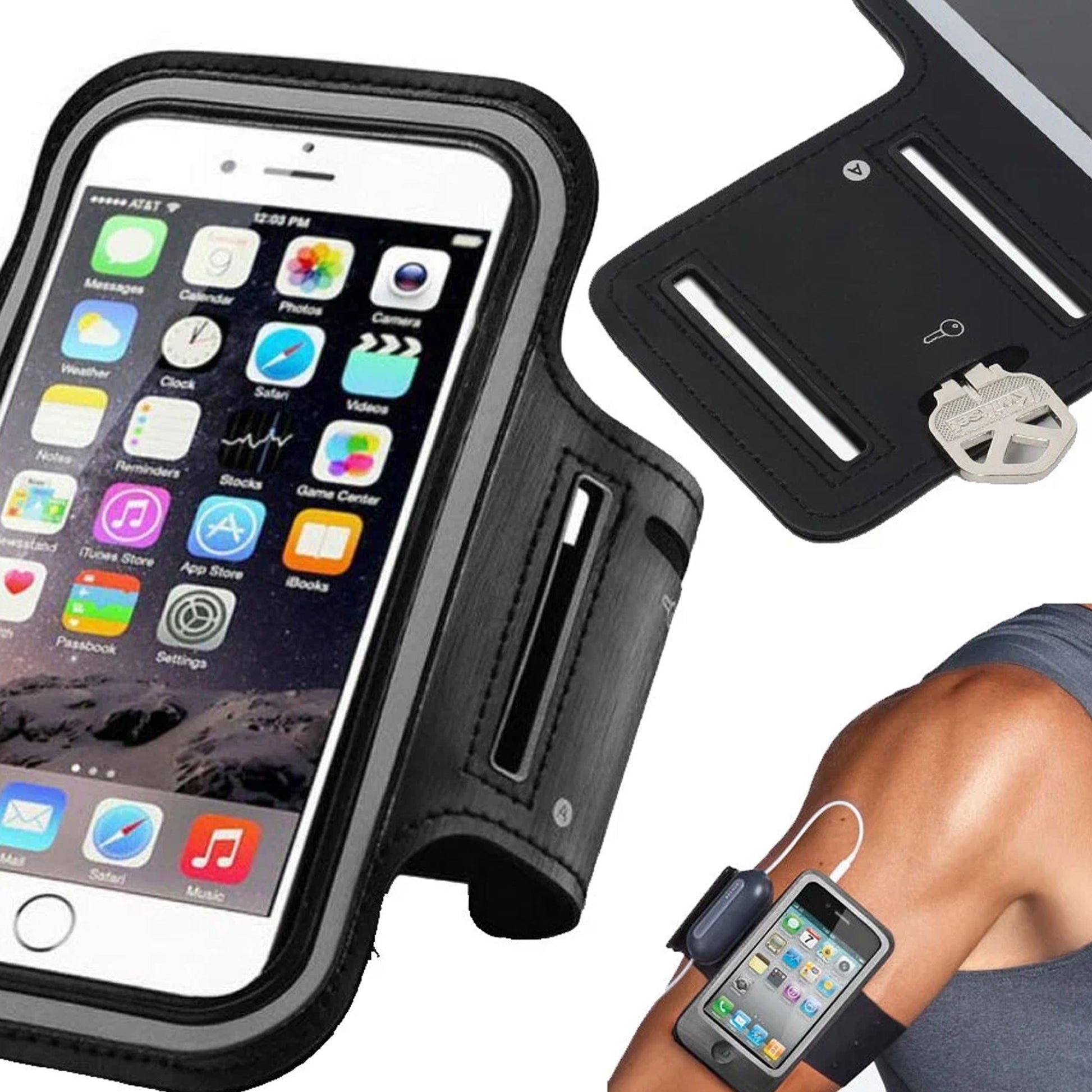 Waterproof Running Phone Armband | Reflective Sports Strap with Elastic Fit for Devices up to 7.0”