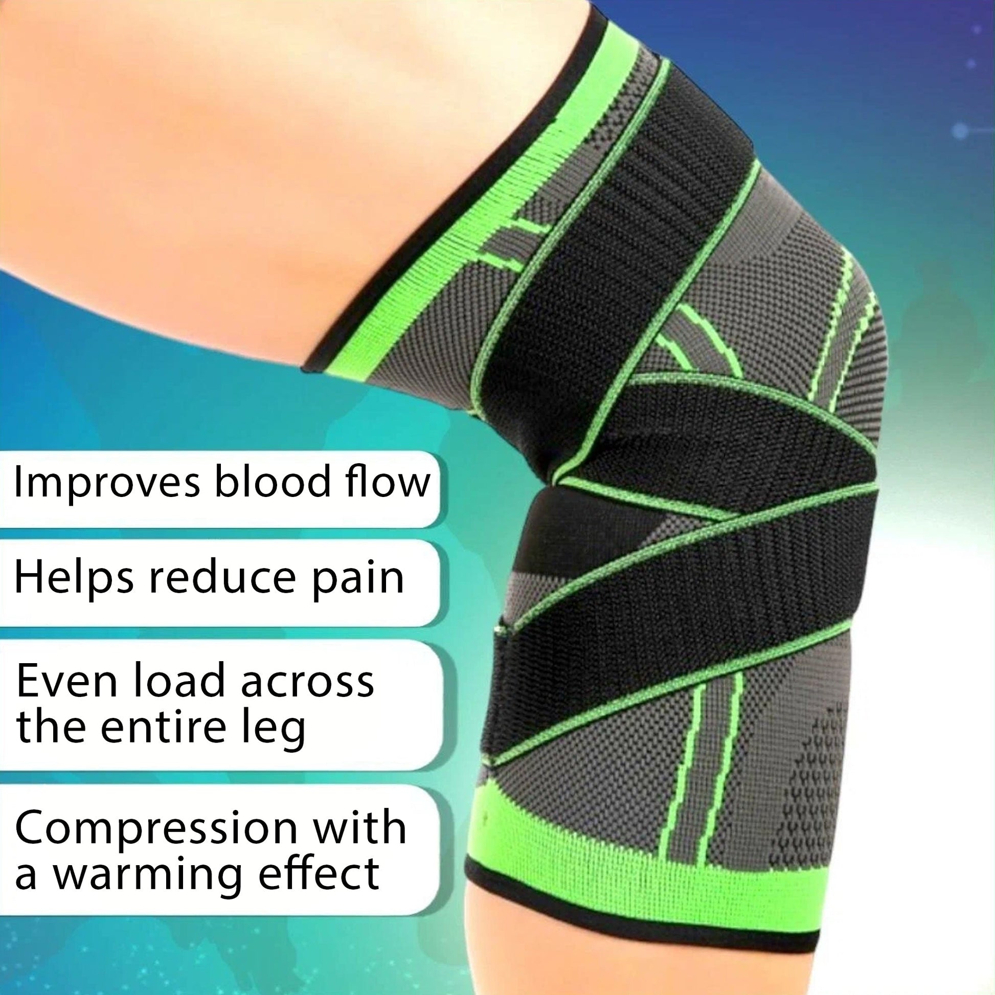 Supportive Knee Brace with Adjustable Strap – Relieves Joint Pain & Aids ACL, Meniscus Recovery | Ideal for Sports, Walking, Running & Everyday Use
