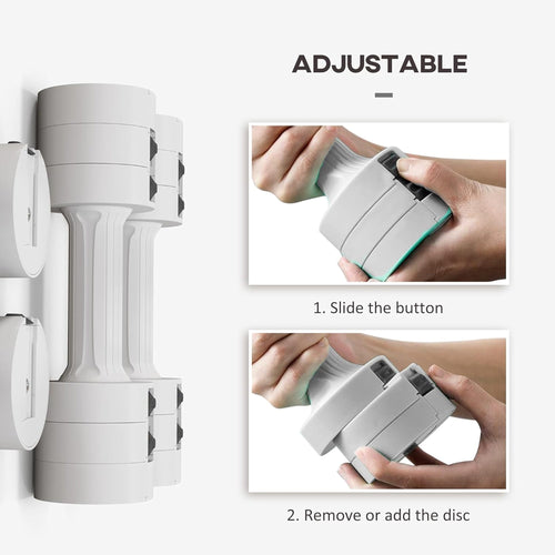 3-in-1 Adjustable Dumbbell Set for Home Workouts | Includes 2x2.5KG & 2x10KG Pairs | Compact Hand Weights for Men & Women Strength Training