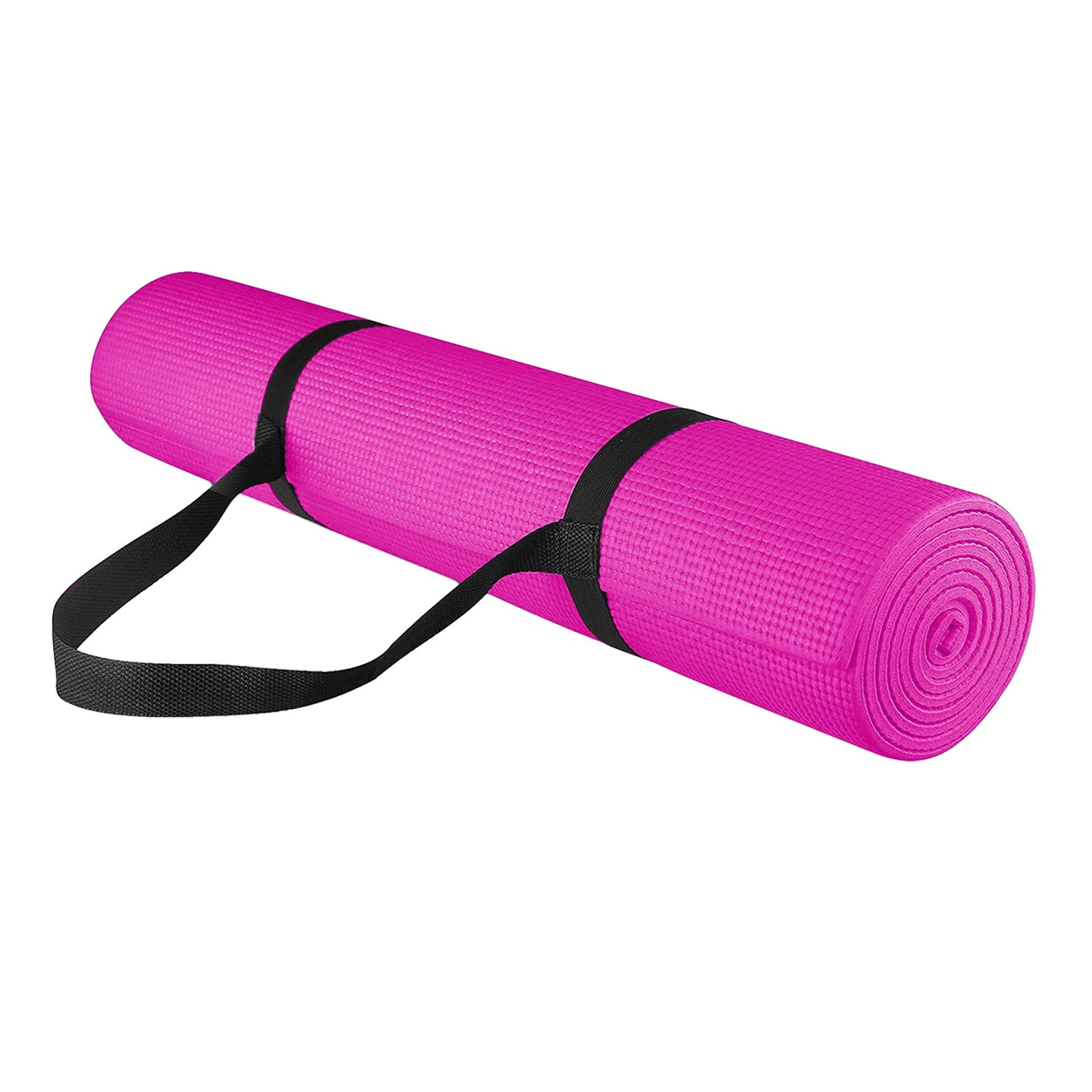 Ultra-Cushioned NBR Foam Mat – 15mm Non-Slip Yoga Mat for Pilates, Gym & HIIT Workouts with Carry Strap