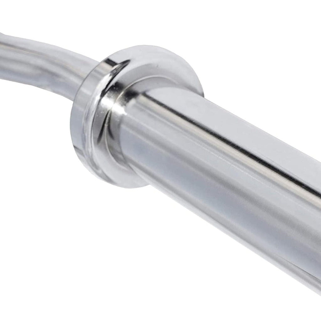 47" Olympic EZ Curl Bar – Chrome Barbell with Spring Collars | 2" Plate Compatible | Ideal for Bicep Curls, Squats & Power Training
