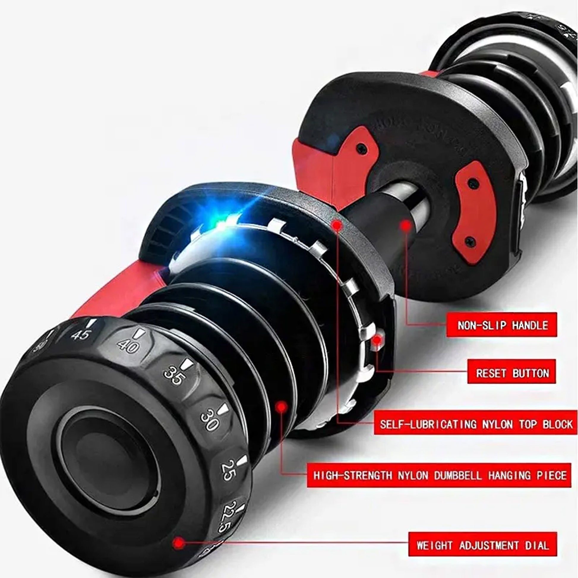 Adjustable Dumbbell 24KG (15-in-1) | Fast Weight Selector System for Home Gym | Compact Full-Body Strength Equipment | Space-Saving Dumbbell with Optional Bench & Rack | Ideal for Men & Women Training