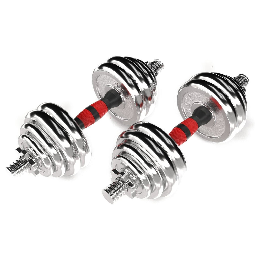 Transform Your Home Gym with this 20kg Steel 2-in-1 Adjustable Dumbbell Barbell Set – Cast Iron Weights for Full-Body Training