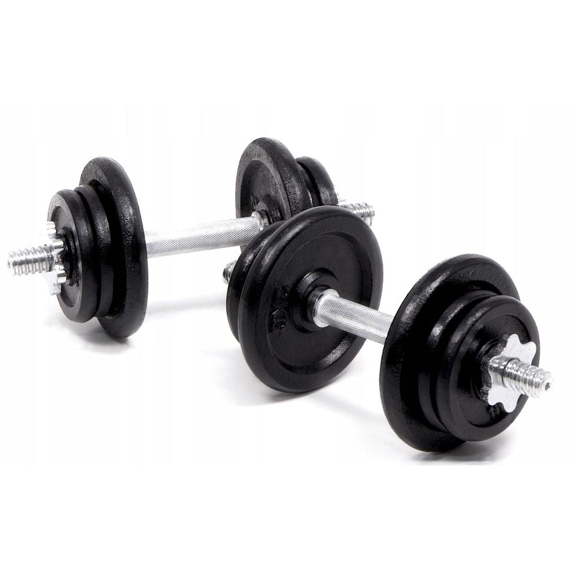 65KG (2-in-1) Adjustable Cast Iron Dumbbell & Barbell Set | Weight Training Kit with Knurled Grip Handles | Heavy-Duty Strength Gear for Home Gym Workouts