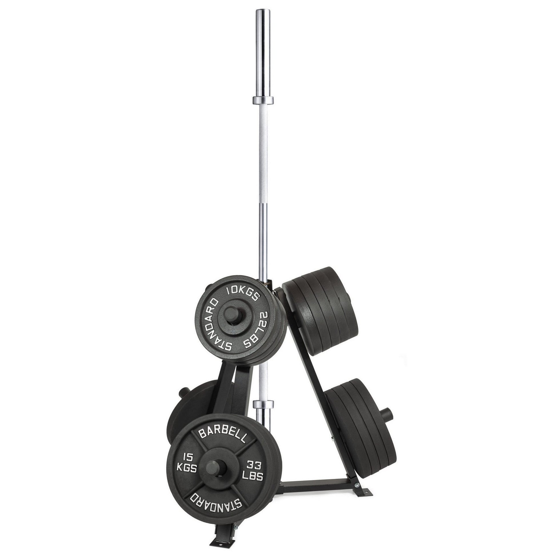 Durable Vertical Weight Plates Rack – 300kg Capacity, Plate & Dumbbell Storage Stand with 6 Clamp Holders