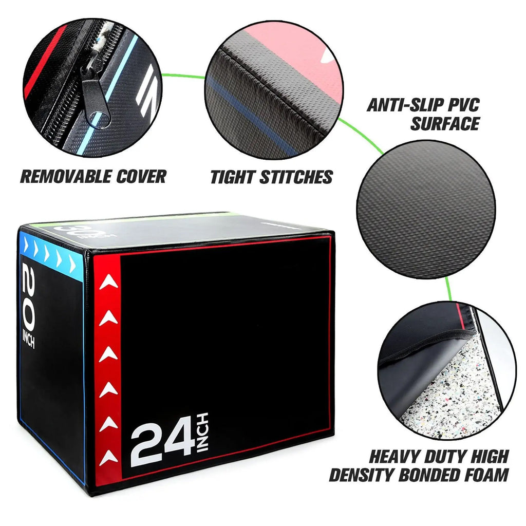 3-in-1 Soft Foam Plyo Box – Anti-Slip Jump Training Platform for Strength, Agility & Home Workouts | Sold Separately or in Complete Sets