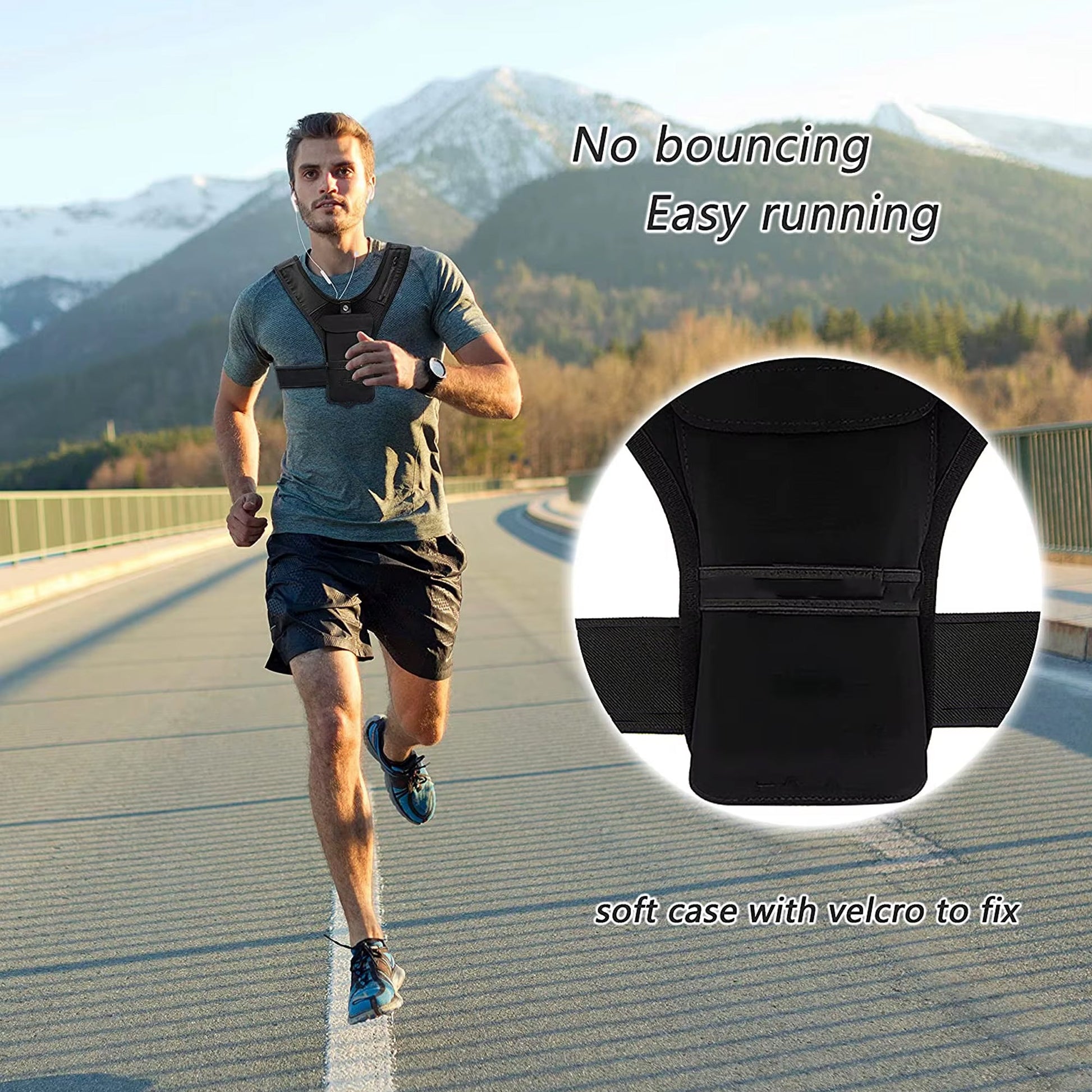 Lightweight Hi-Vis Running Hydration Vest - Adjustable Vest with Phone Holder for Runners