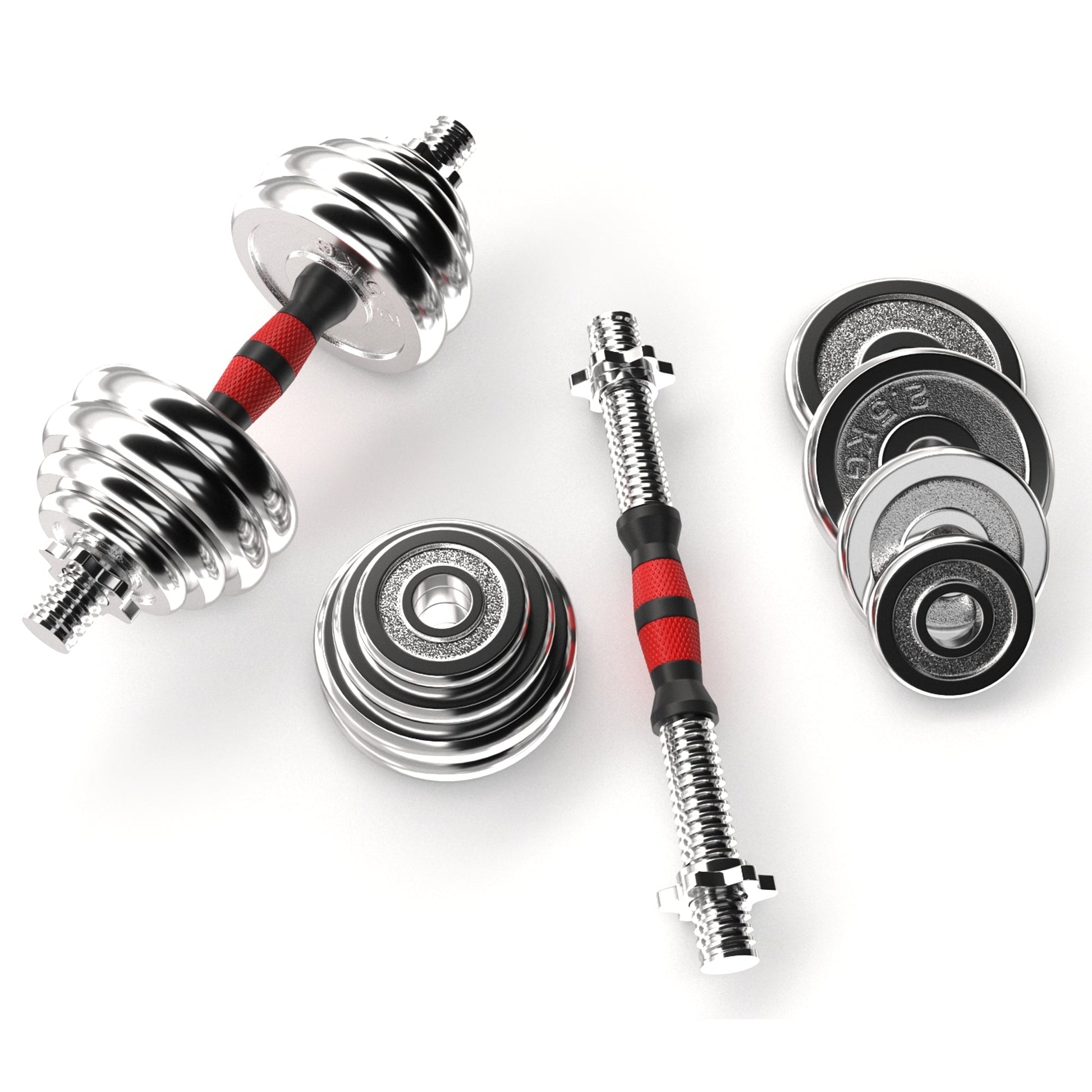 Transform Your Home Gym with this 20kg Steel 2-in-1 Adjustable Dumbbell Barbell Set – Cast Iron Weights for Full-Body Training