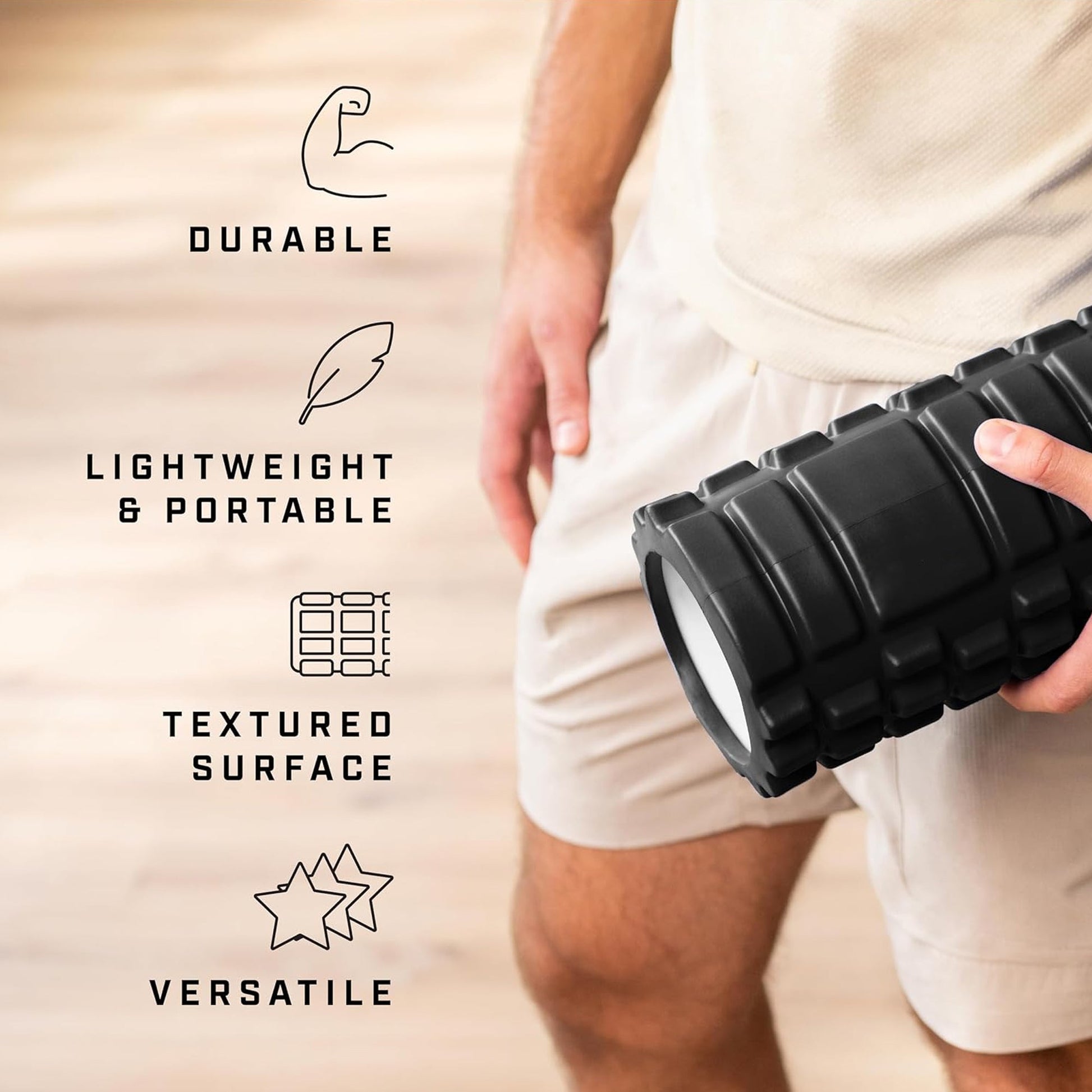 Lightweight EVA Foam Massage Roller - Recovery Tool for Deep Tissue & Pain Relief