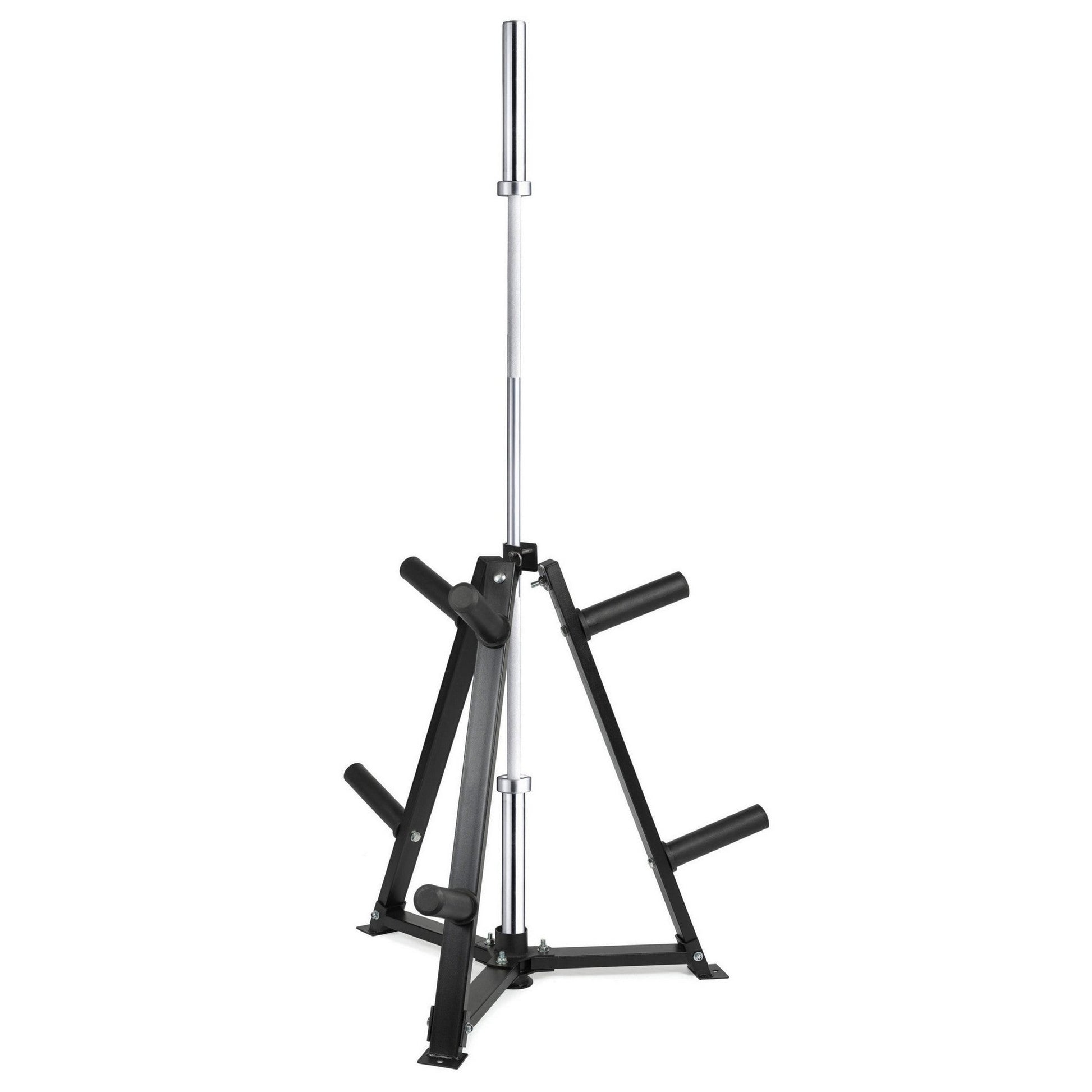 Durable Vertical Weight Plates Rack – 300kg Capacity, Plate & Dumbbell Storage Stand with 6 Clamp Holders