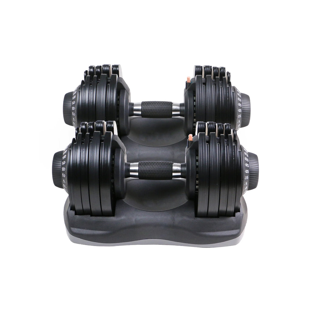 32.5kg Adjustable Dumbbells Pair with 24 Weight Options, Quick Dial Change, Space-Saving Design for Full Body Strength Training in Home Gyms and Studios