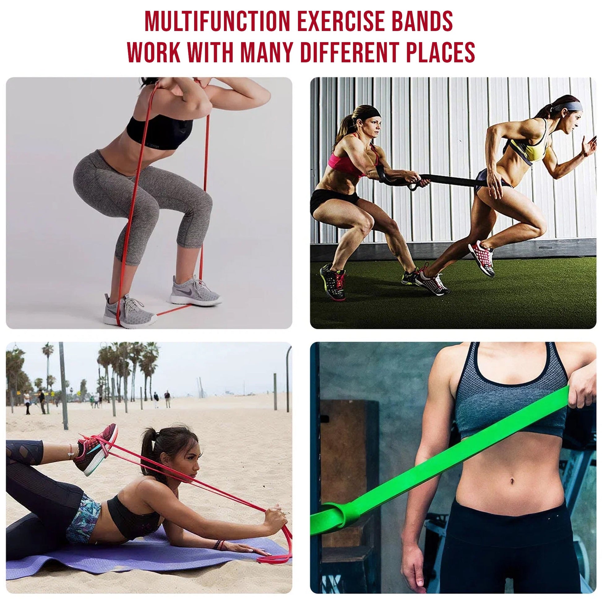 Power Stretch Resistance Bands – 5-Level Strength & Mobility Set for Men & Women | Perfect for Pull-Ups, Powerlifting, Rehab & Full-Body Training