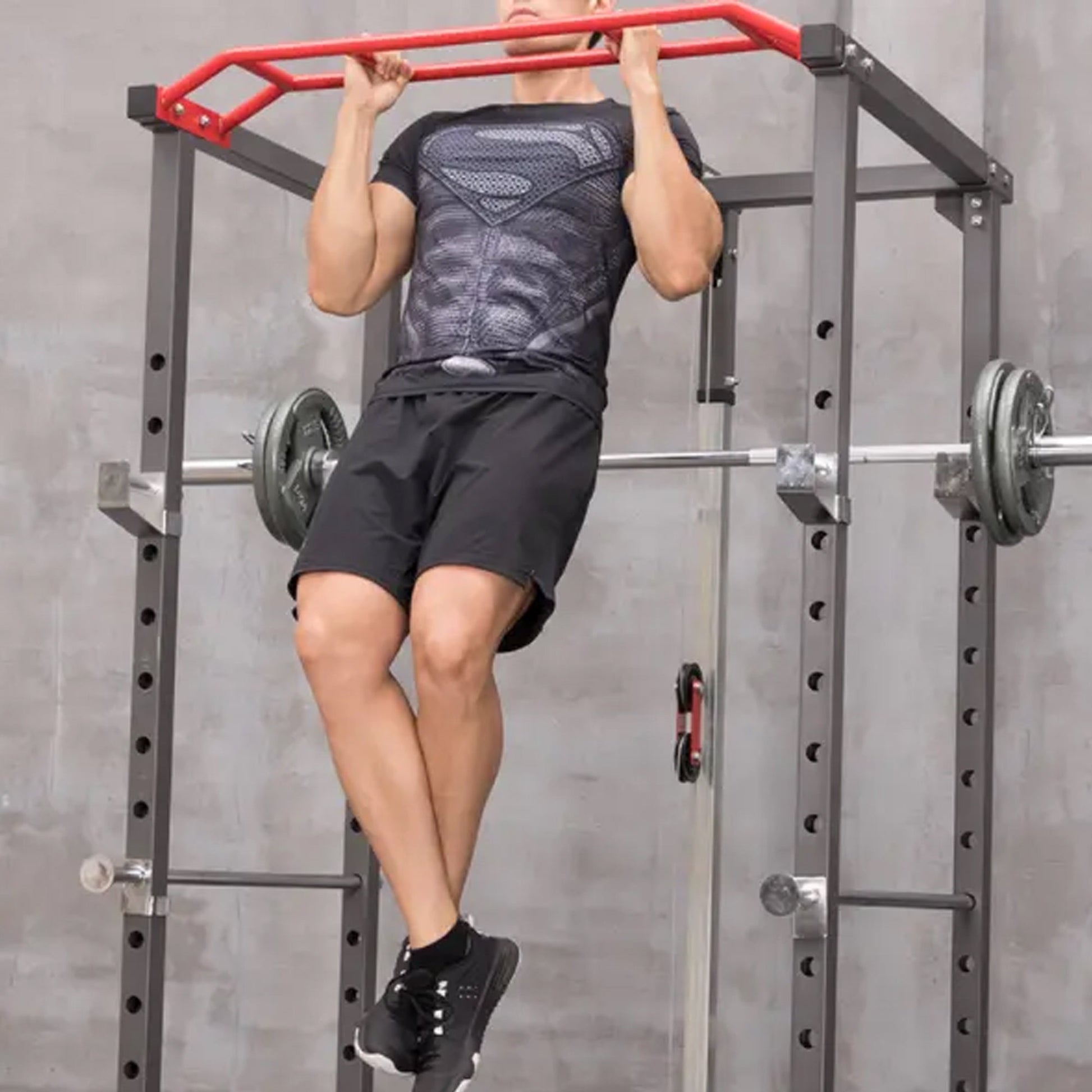 All-in-One Power Rack Cage | Adjustable Multi Gym System with Cable Pulley, Barbell Support & Pull-Up Bar