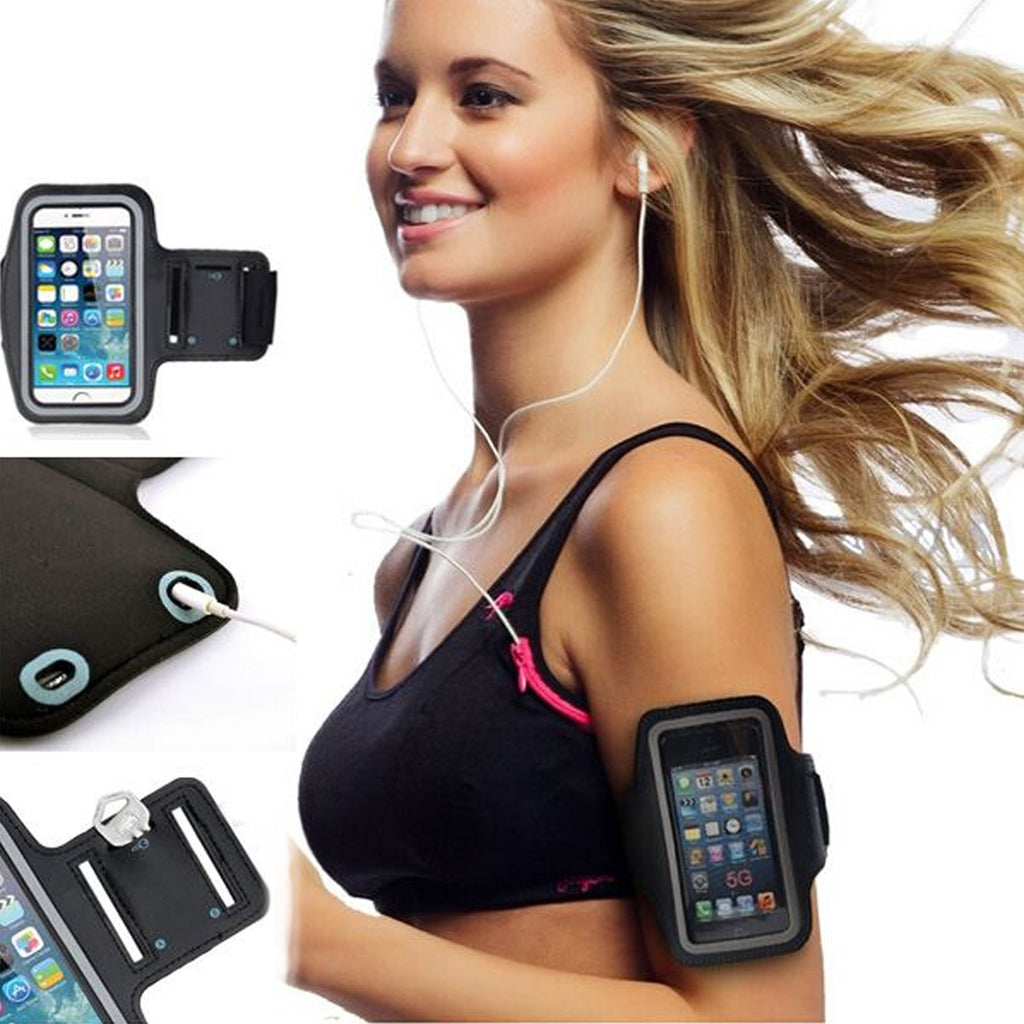 Waterproof Running Phone Armband | Reflective Sports Strap with Elastic Fit for Devices up to 7.0”