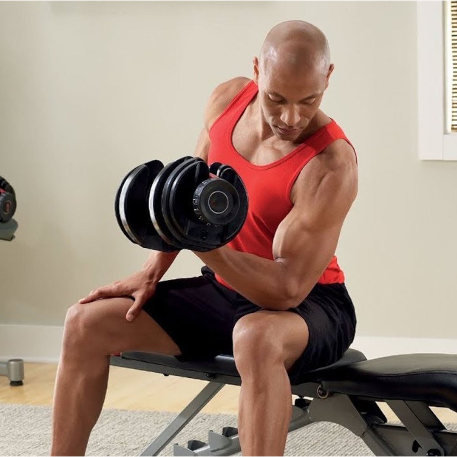 Adjustable Dumbbell 24KG (15-in-1) | Fast Weight Selector System for Home Gym | Compact Full-Body Strength Equipment | Space-Saving Dumbbell with Optional Bench & Rack | Ideal for Men & Women Training