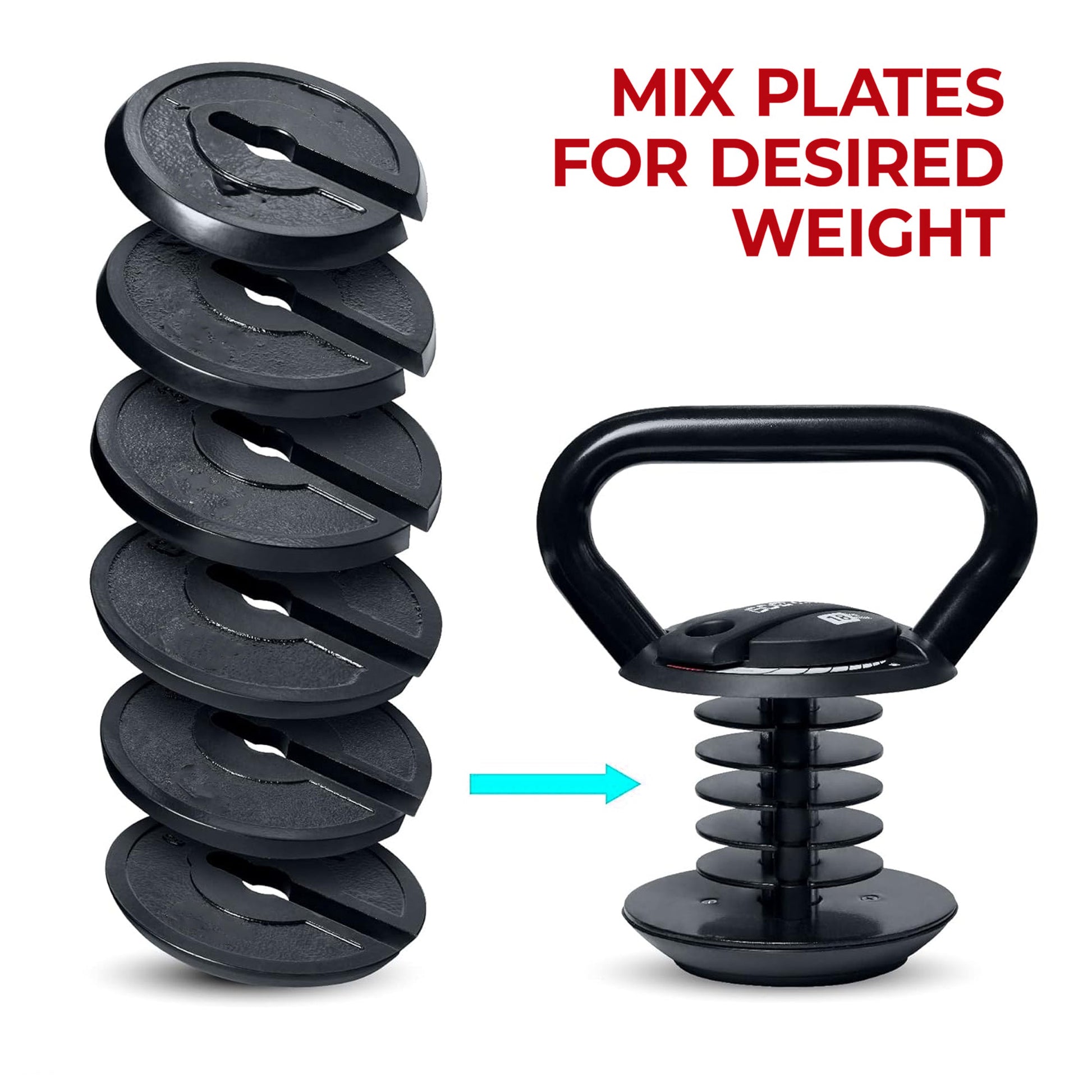 Durable Adjustable Kettlebell Set 18kg – Quick-Lock Strength Trainer for Home Gym Workouts & Full-Body Conditioning