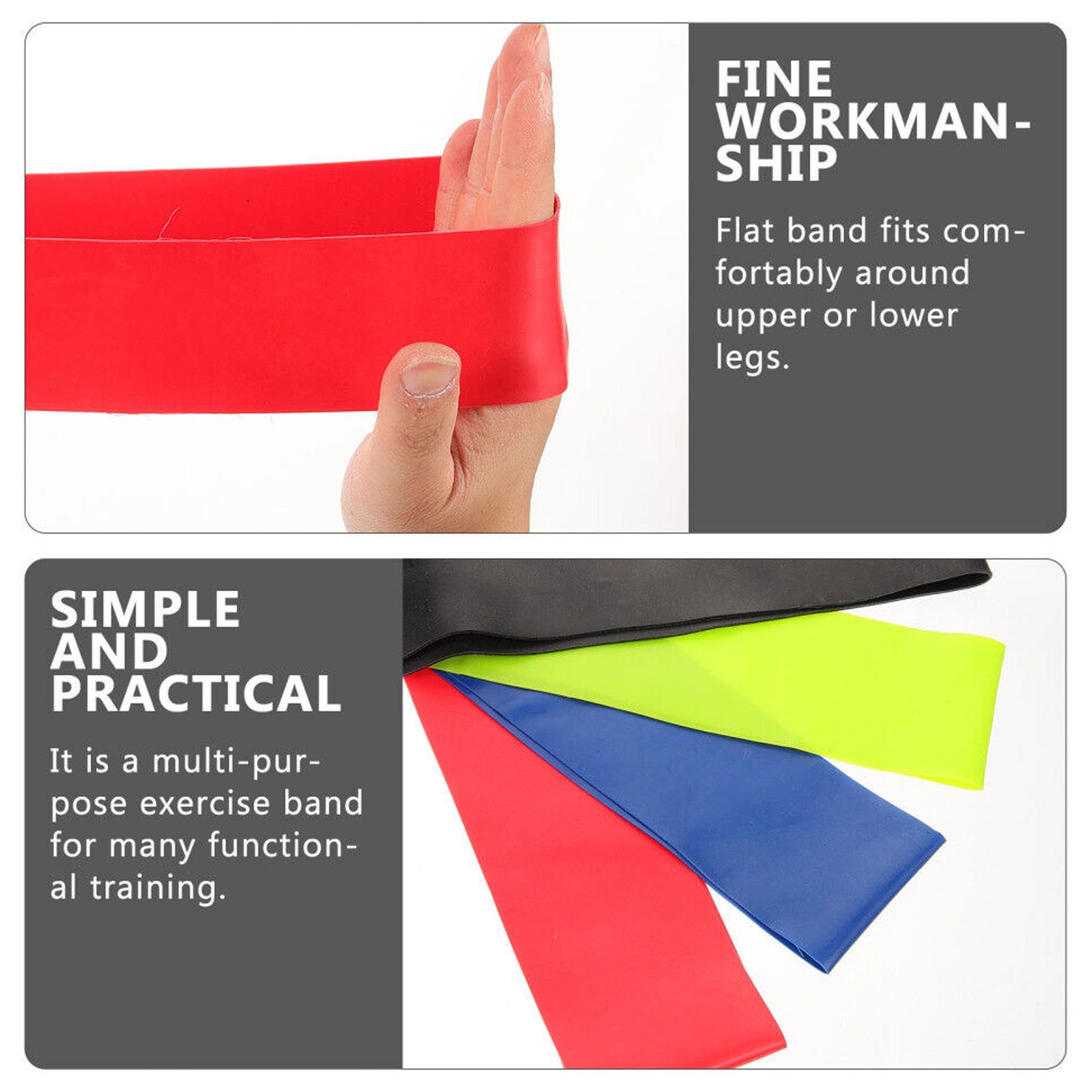 Light Resistance Band Set – 5-Level Workout Loops for Strength, Yoga & Home Fitness Training