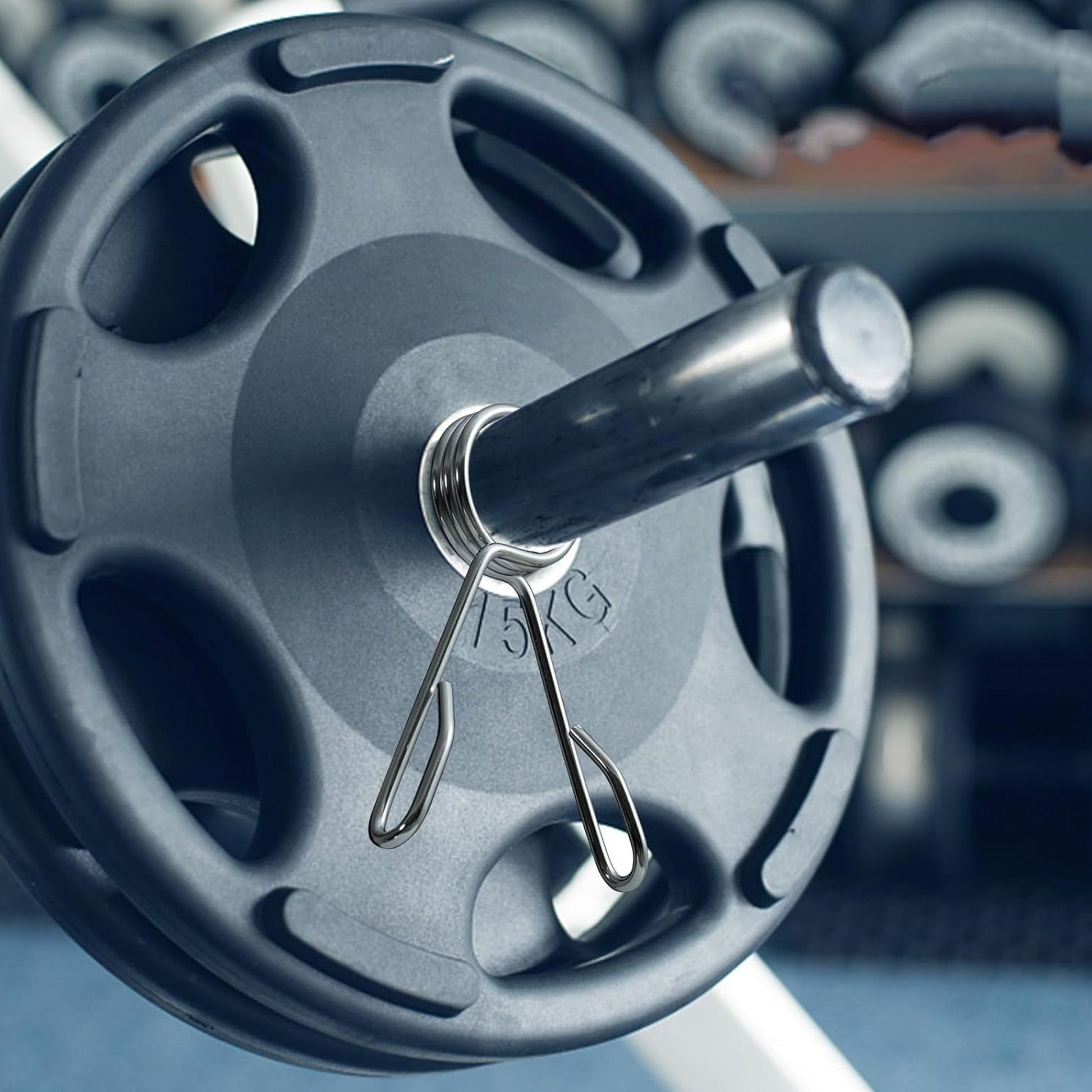 Heavy Duty 2" Olympic Spring Clips (Pair) – Chrome Barbell Collars for 50mm Weight Bars