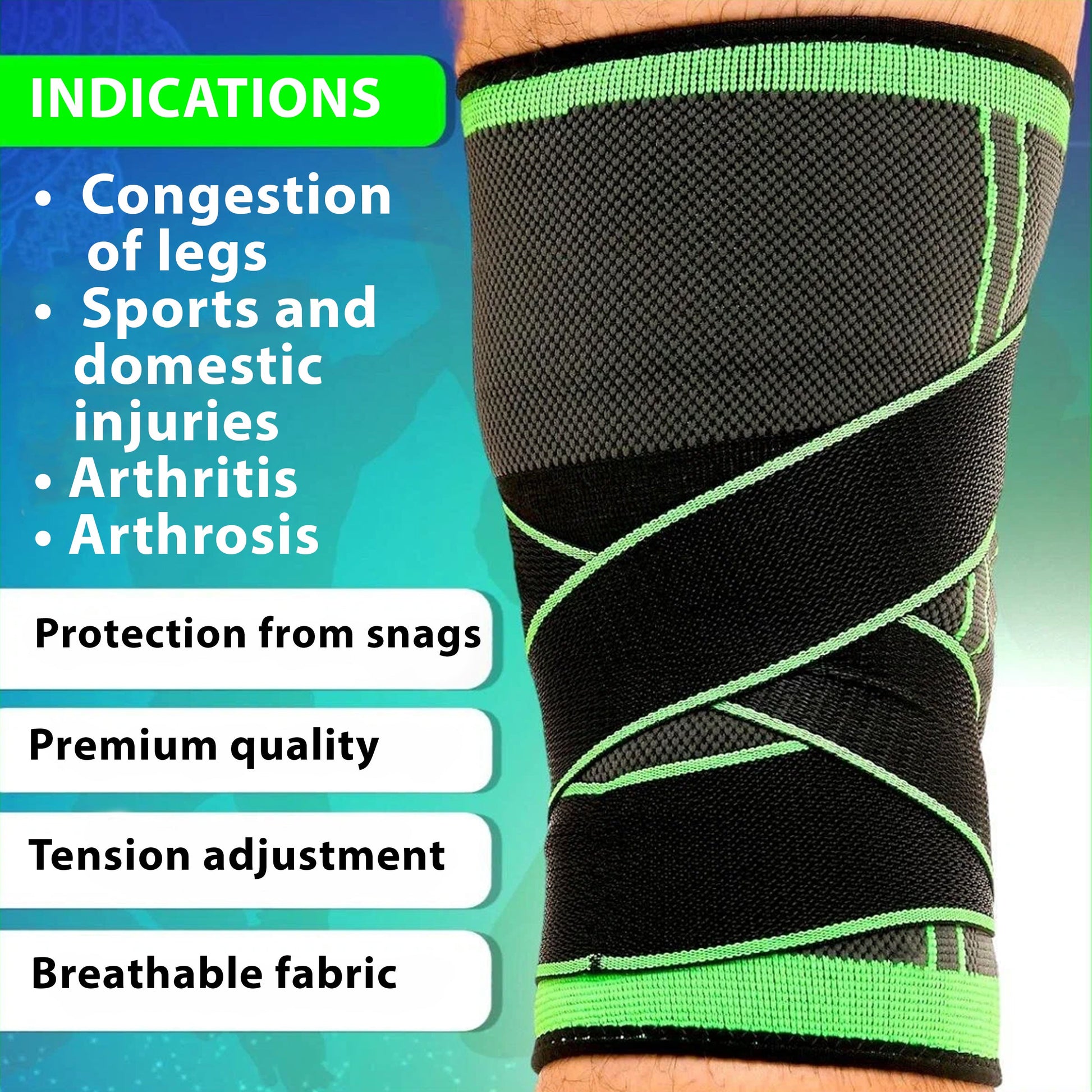 Supportive Knee Brace with Adjustable Strap – Relieves Joint Pain & Aids ACL, Meniscus Recovery | Ideal for Sports, Walking, Running & Everyday Use