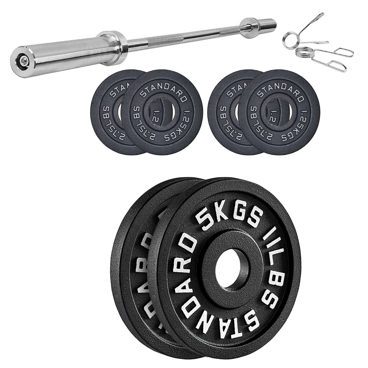 Cast Iron Weight Plates | Durable Weight Discs for Home & Gym | Available in Singles, Pairs & Sets | Heavy-Duty Dumbbell Plates for Strength Training & Weightlifting |