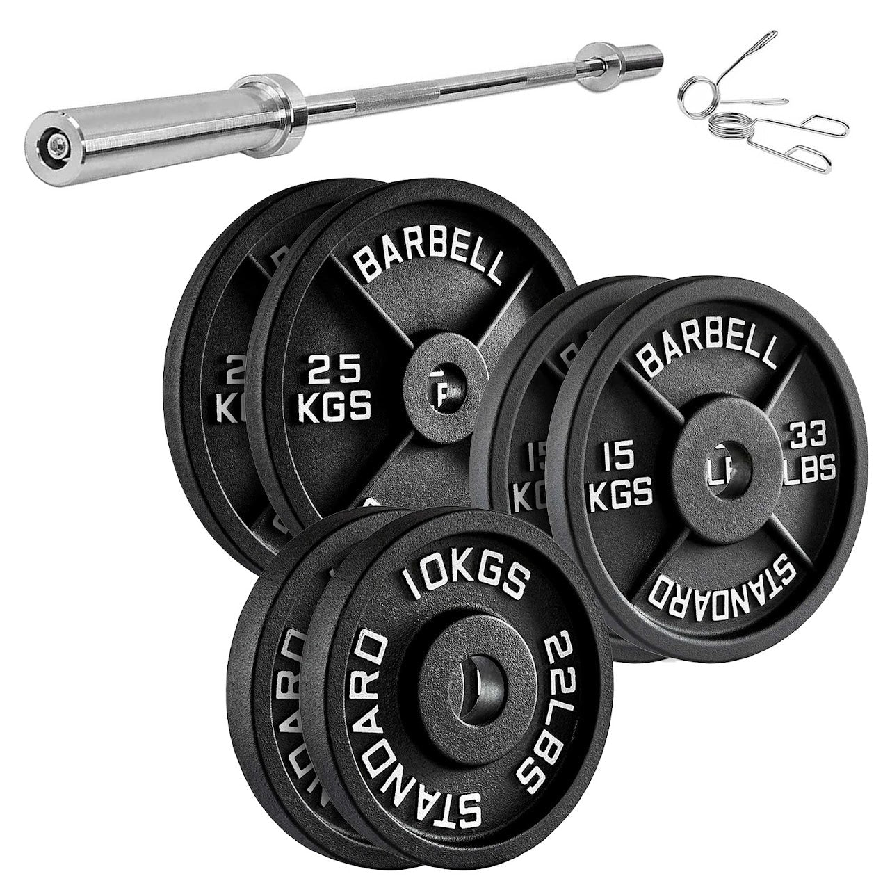 Cast Iron Weight Plates | Durable Weight Discs for Home & Gym | Available in Singles, Pairs & Sets | Heavy-Duty Dumbbell Plates for Strength Training & Weightlifting |