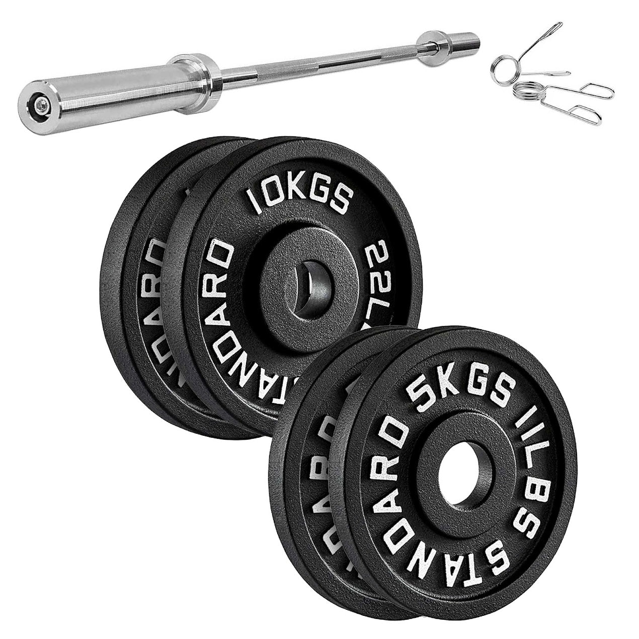 Cast Iron Weight Plates | Durable Weight Discs for Home & Gym | Available in Singles, Pairs & Sets | Heavy-Duty Dumbbell Plates for Strength Training & Weightlifting |