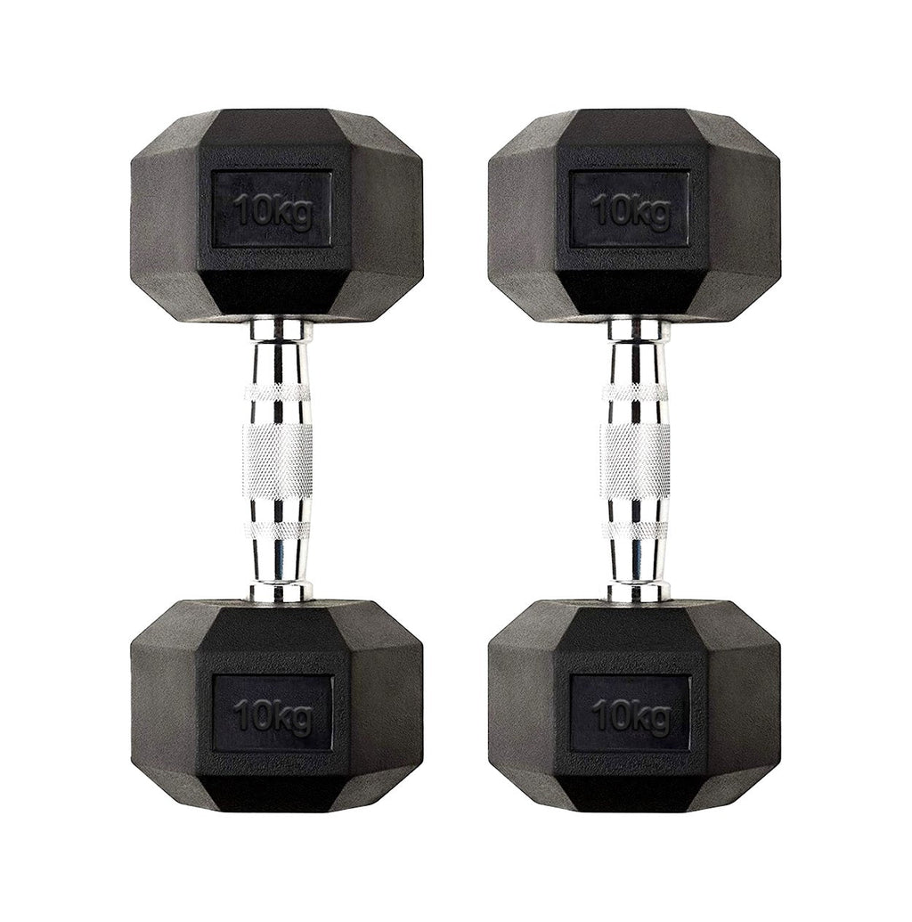 Hex Dumbbell Pairs & Sets 2.5kg–60kg – Rubber-Coated, Anti-Roll Weights with Rack Option – Home Gym Strength Training Dumbbell Set UK