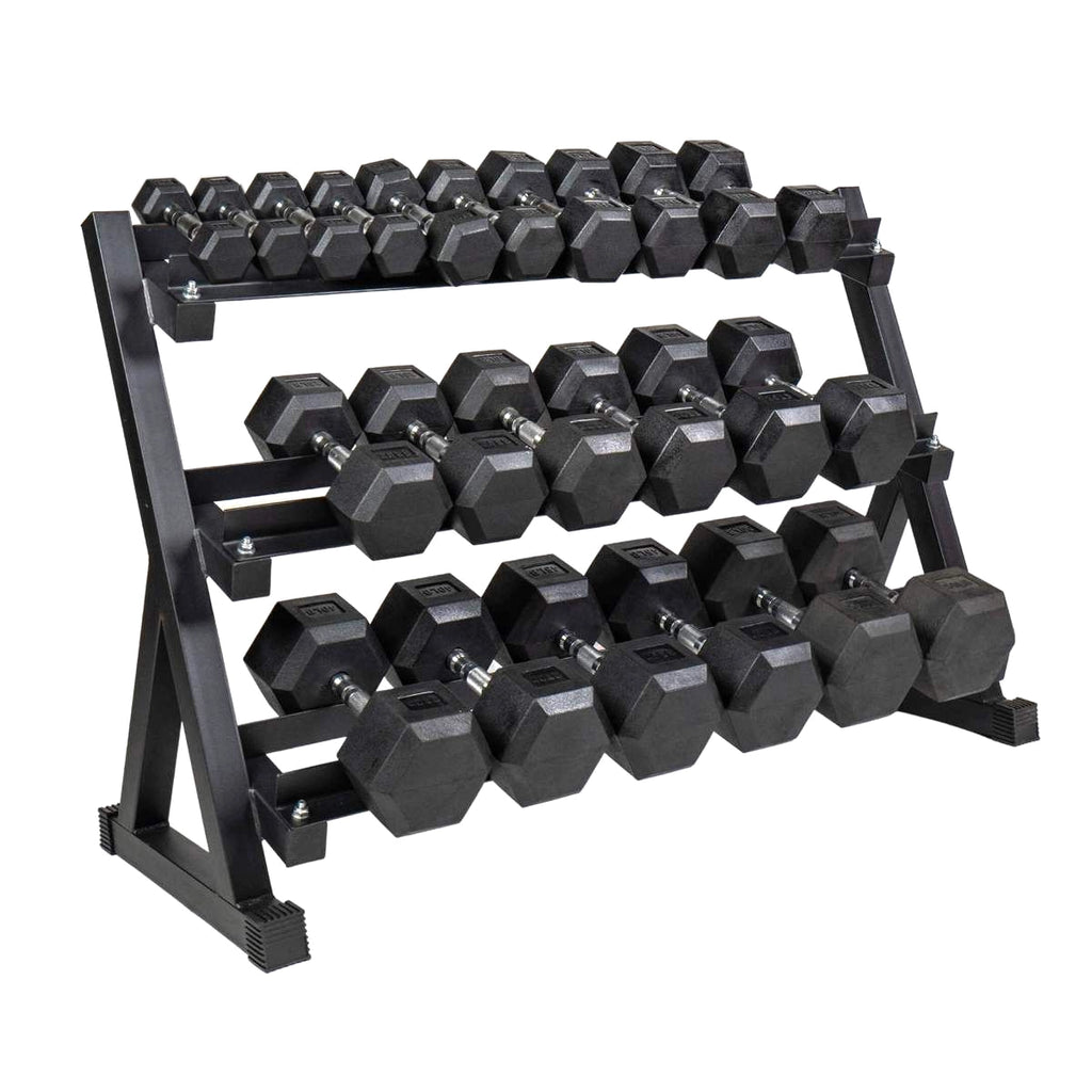 Hex Dumbbell Pairs & Sets 2.5kg–60kg – Rubber-Coated, Anti-Roll Weights with Rack Option – Home Gym Strength Training Dumbbell Set UK