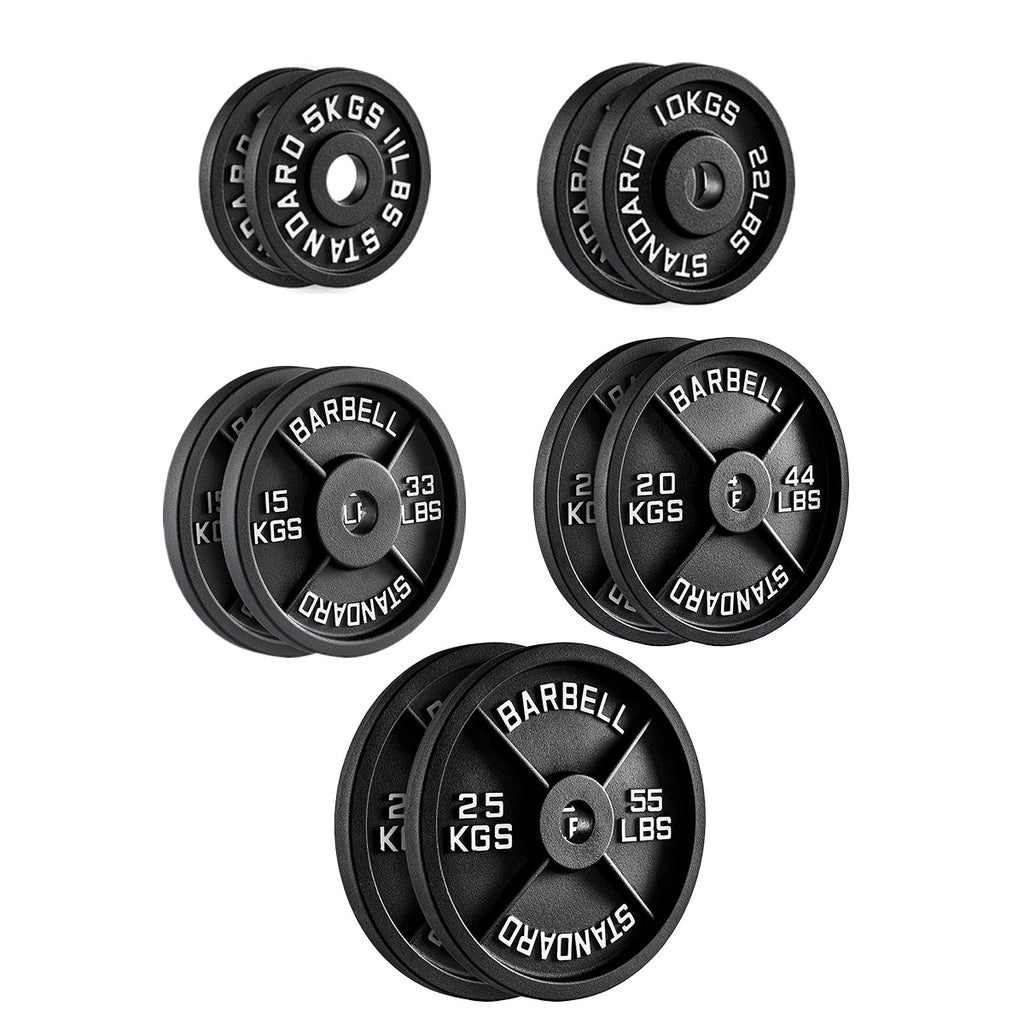 Cast Iron Weight Plates | Durable Weight Discs for Home & Gym | Available in Pairs & Sets | Heavy-Duty Dumbbell Plates for Strength Training & Weightlifting