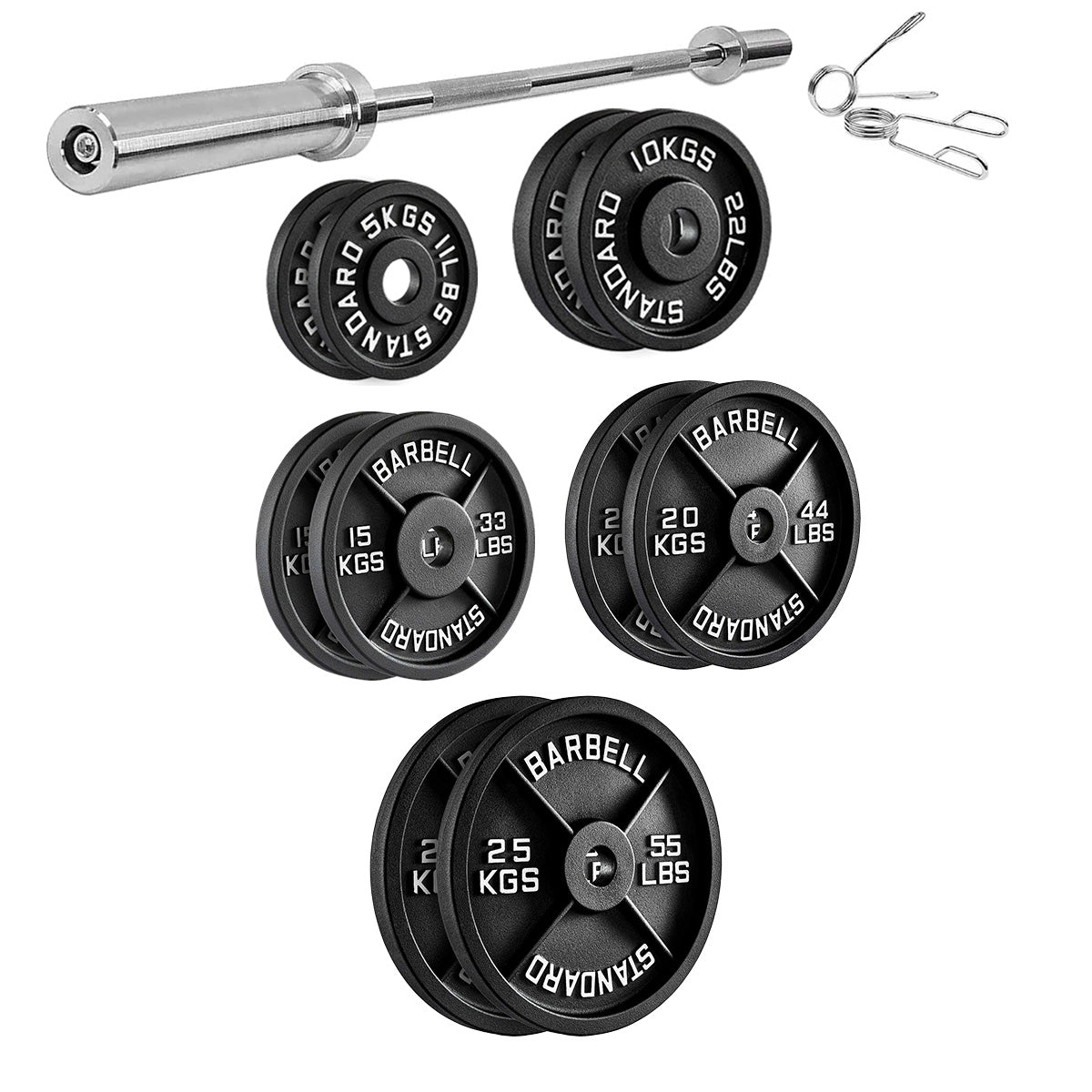 Cast Iron Weight Plates | Durable Weight Discs for Home & Gym | Available in Pairs & Sets | Heavy-Duty Dumbbell Plates for Strength Training & Weightlifting
