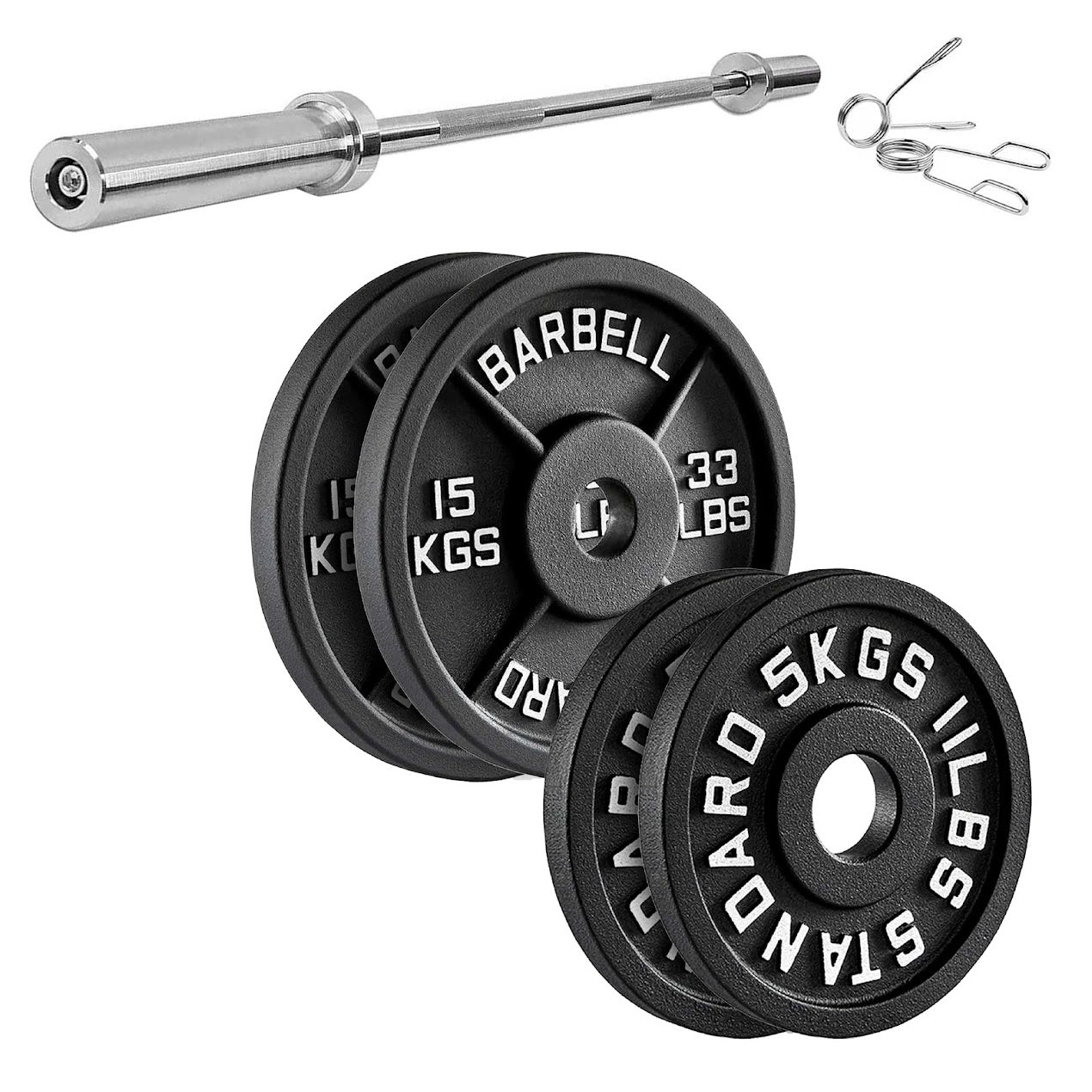 Cast Iron Weight Plates | Durable Weight Discs for Home & Gym | Available in Singles, Pairs & Sets | Heavy-Duty Dumbbell Plates for Strength Training & Weightlifting |