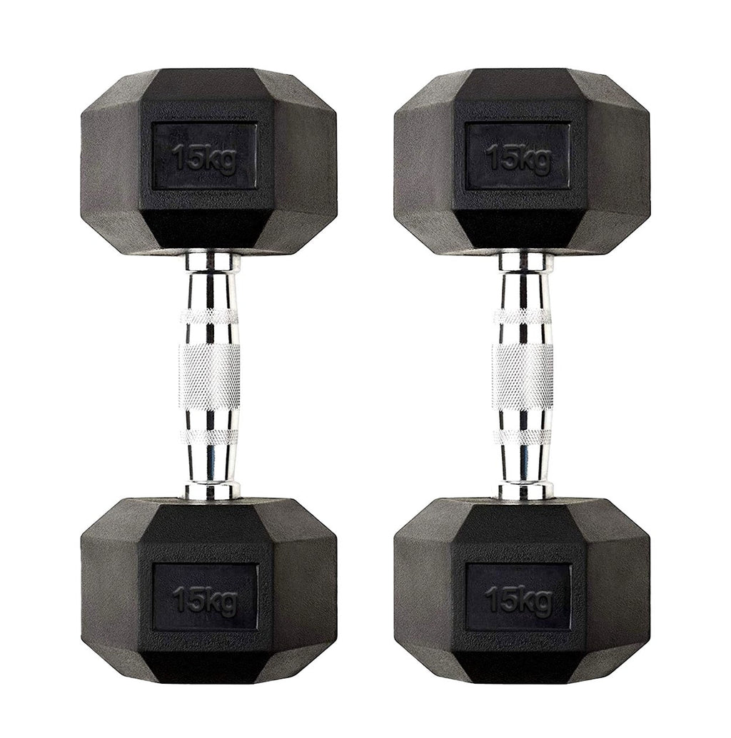 Hex Dumbbell Pairs & Sets 2.5kg–60kg – Rubber-Coated, Anti-Roll Weights with Rack Option – Home Gym Strength Training Dumbbell Set UK