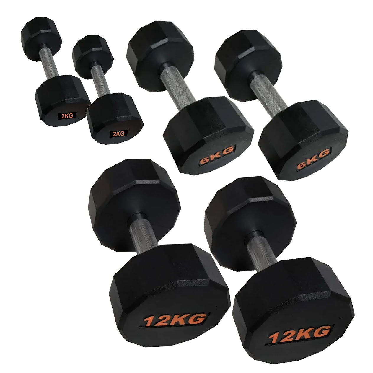 Hex-Shaped Round Dumbbell – Anti-Roll Strength Weight for Stable & Controlled Training Sessions