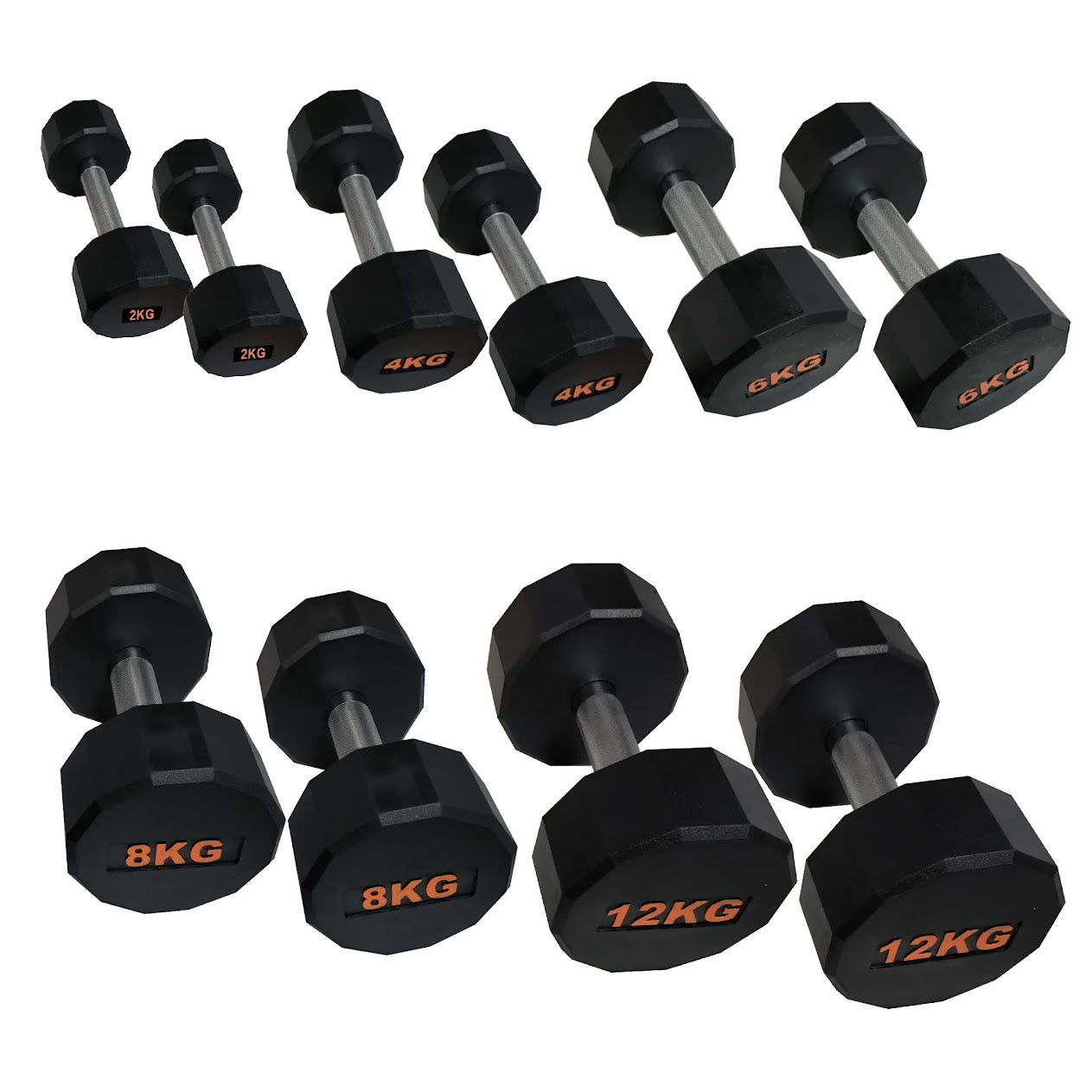 Hex-Shaped Round Dumbbell – Anti-Roll Strength Weight for Stable & Controlled Training Sessions