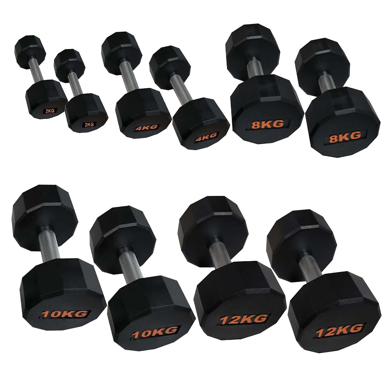 Hex-Shaped Round Dumbbell – Anti-Roll Strength Weight for Stable & Controlled Training Sessions