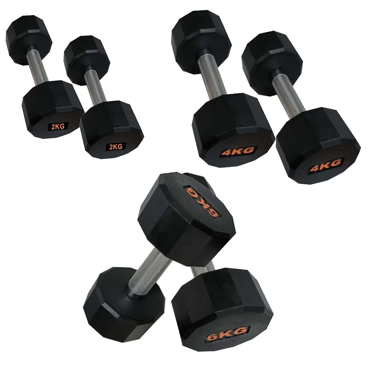 Hex-Shaped Round Dumbbell – Anti-Roll Strength Weight for Stable & Controlled Training Sessions