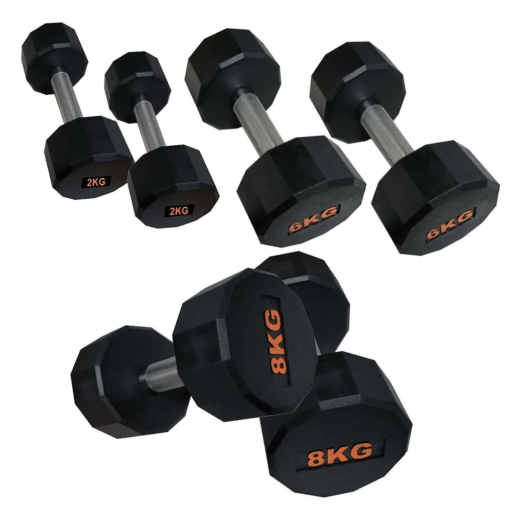 Hex-Shaped Round Dumbbell – Anti-Roll Strength Weight for Stable & Controlled Training Sessions