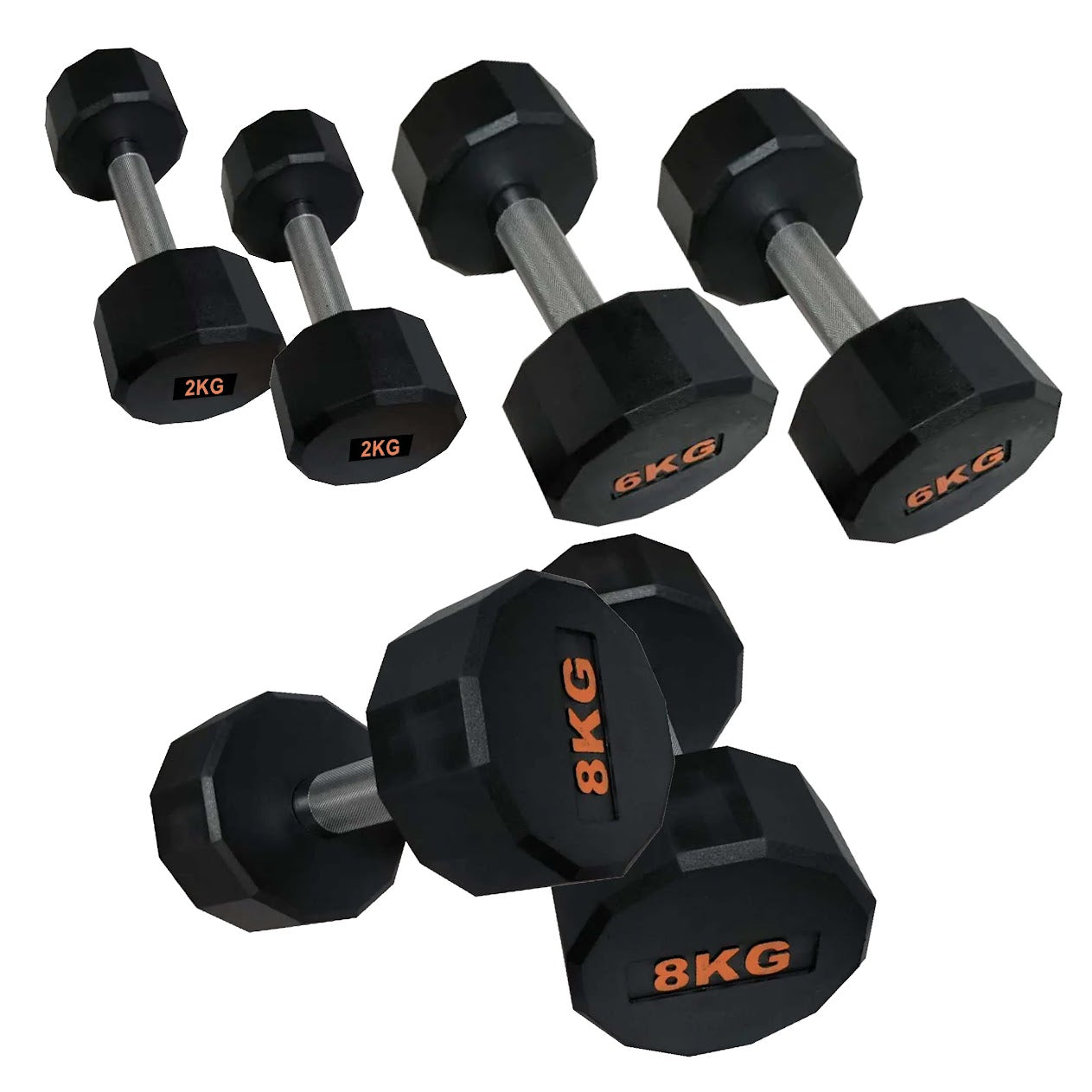 Hex-Shaped Round Dumbbell – Anti-Roll Strength Weight for Stable & Controlled Training Sessions