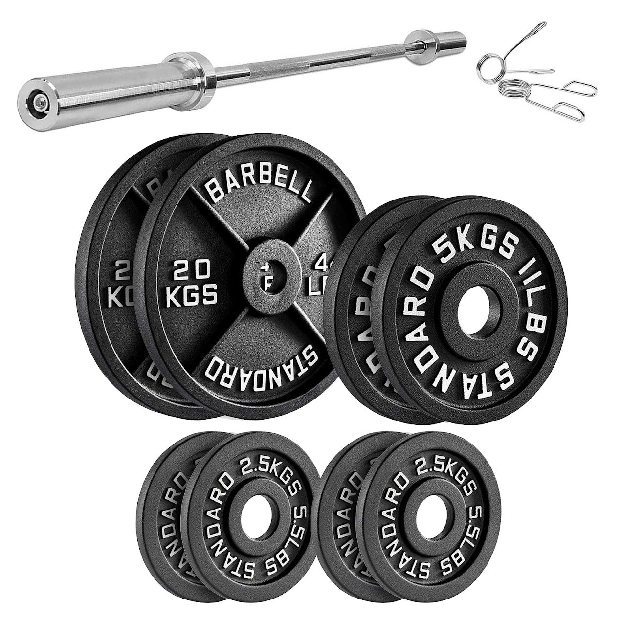 Cast Iron Weight Plates | Durable Weight Discs for Home & Gym | Available in Singles, Pairs & Sets | Heavy-Duty Dumbbell Plates for Strength Training & Weightlifting |