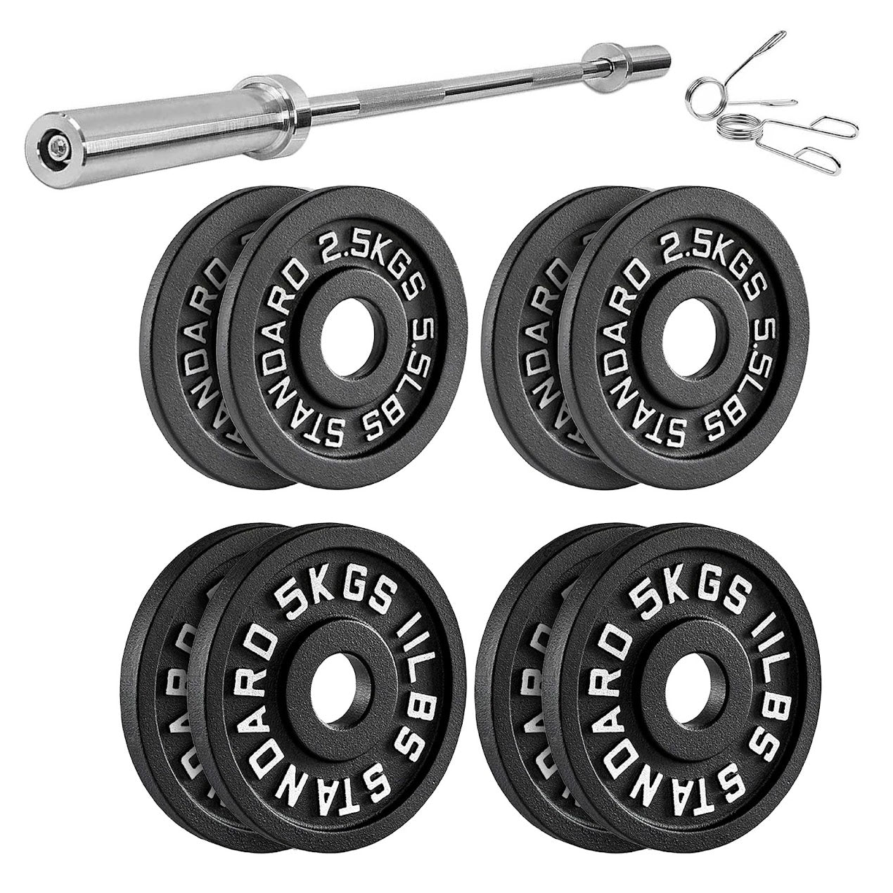 Cast Iron Weight Plates | Durable Weight Discs for Home & Gym | Available in Singles, Pairs & Sets | Heavy-Duty Dumbbell Plates for Strength Training & Weightlifting |