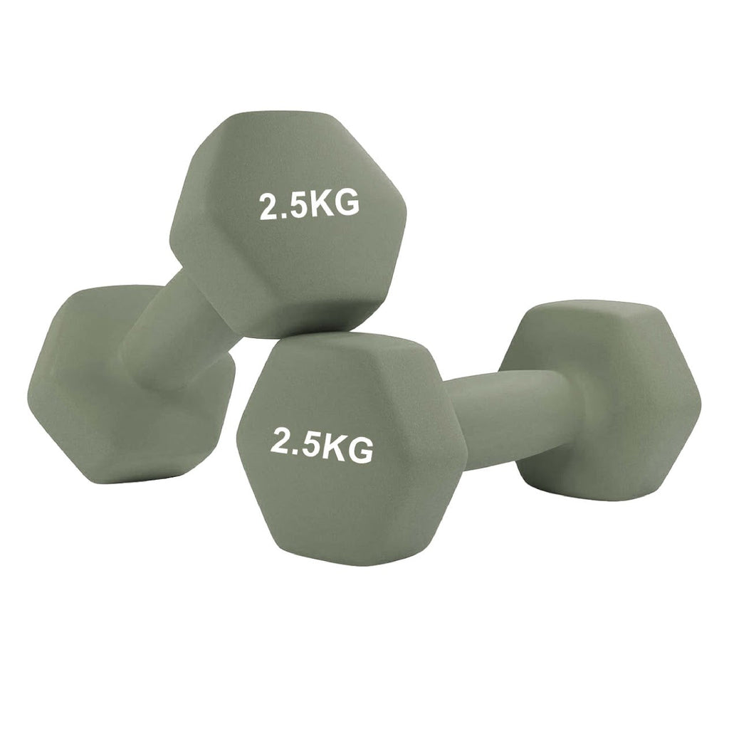 Neoprene Hex Dumbbells with Anti-Roll Design | Non-Slip Hand Weights for Home & Gym | Sold as Singles, Pairs, or Complete Sets | Comfortable Grip & Durable Coating