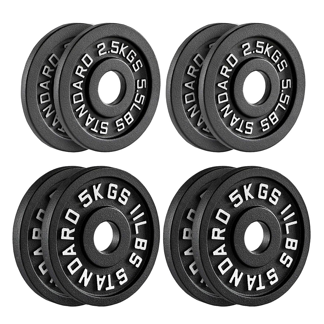 Cast Iron Weight Plates | Durable Weight Discs for Home & Gym | Available in Singles, Pairs & Sets | Heavy-Duty Dumbbell Plates for Strength Training & Weightlifting |