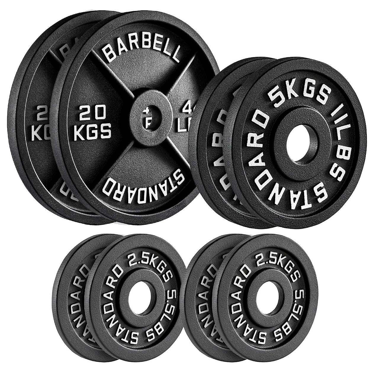 Cast Iron Weight Plates | Durable Weight Discs for Home & Gym | Available in Singles, Pairs & Sets | Heavy-Duty Dumbbell Plates for Strength Training & Weightlifting |