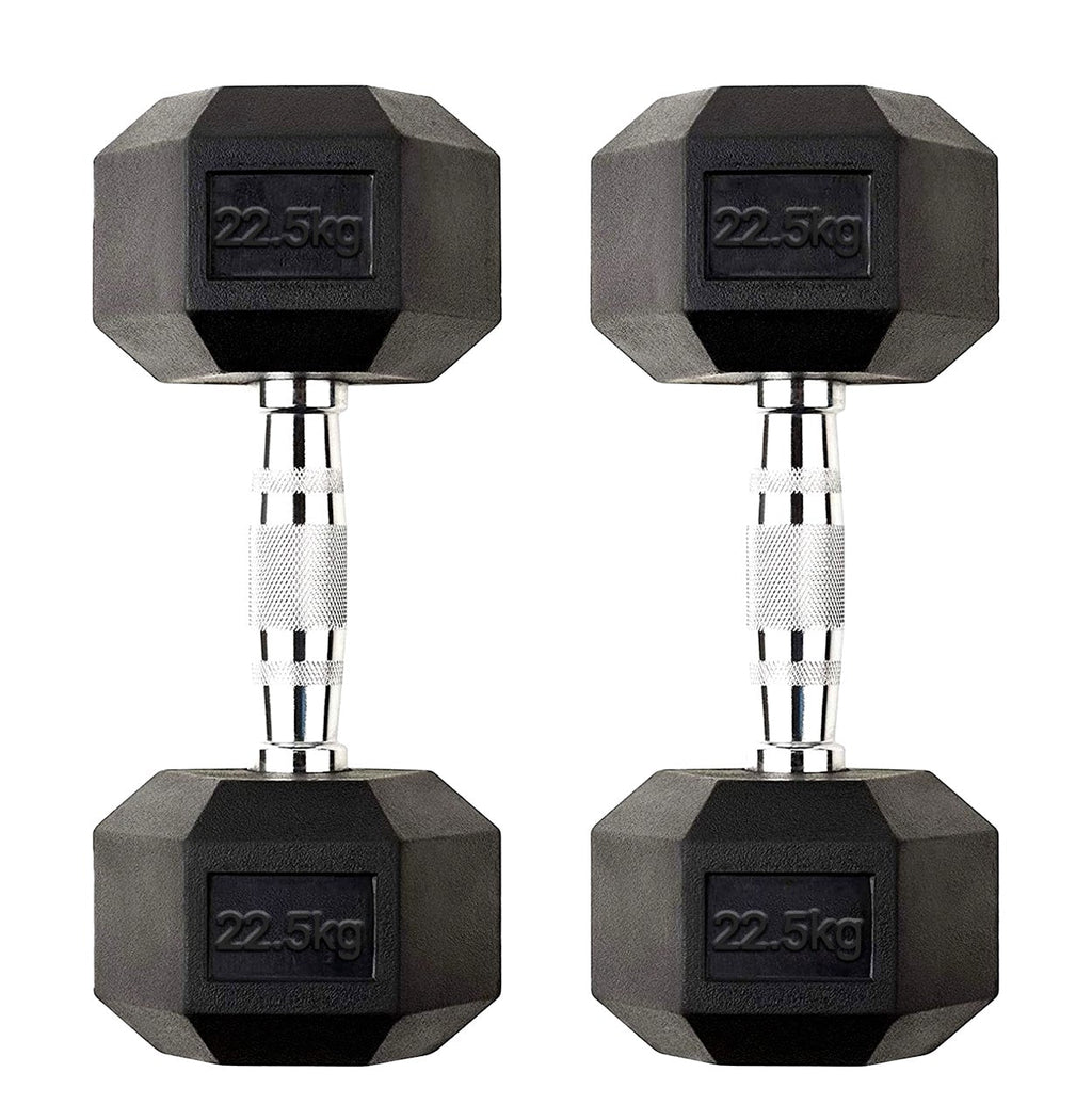 Hex Dumbbell Pairs & Sets 2.5kg–60kg – Rubber-Coated, Anti-Roll Weights with Rack Option – Home Gym Strength Training Dumbbell Set UK