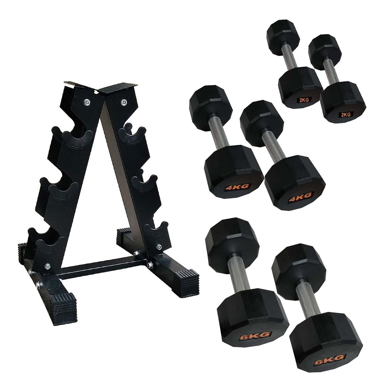 Hex-Shaped Round Dumbbell – Anti-Roll Strength Weight for Stable & Controlled Training Sessions